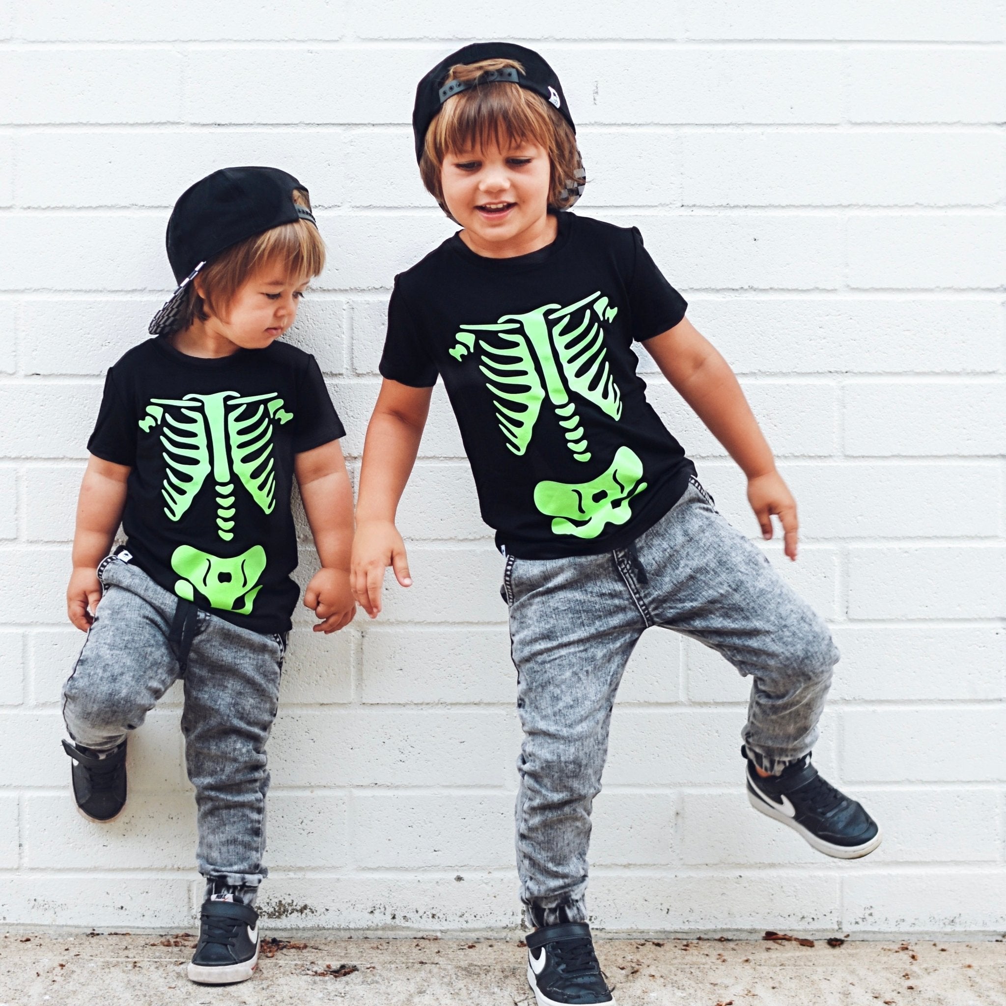 Neon Skeleton Bamboo Tee - George Hats