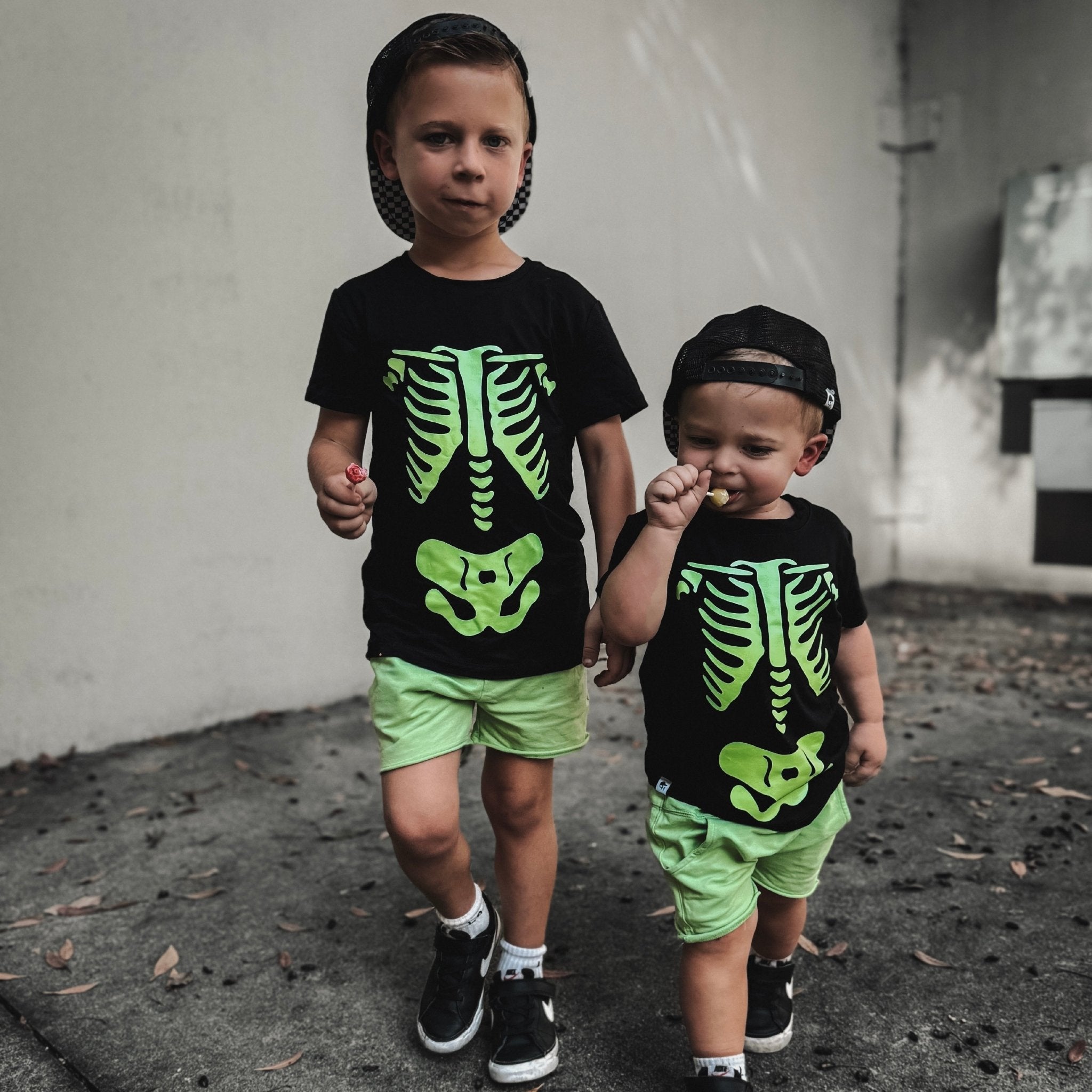 Neon Skeleton Bamboo Tee - George Hats