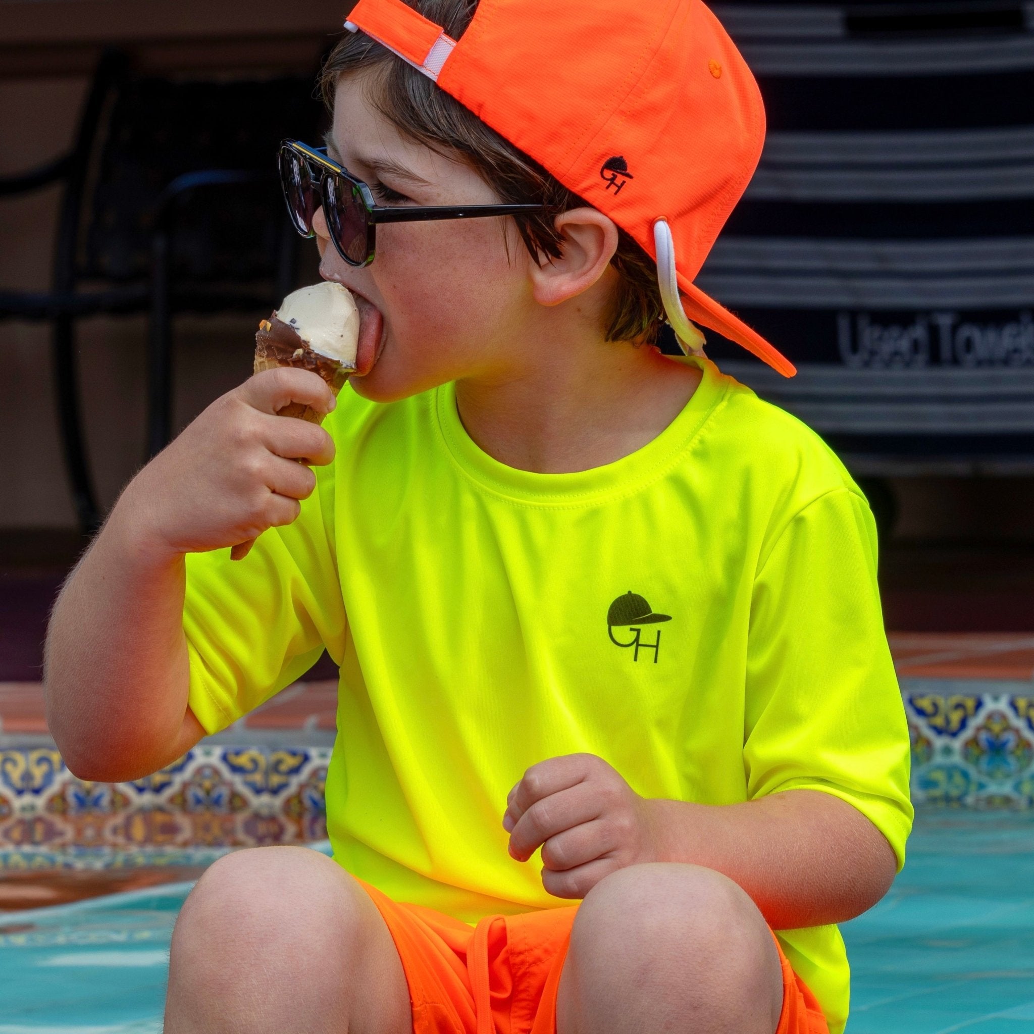 Neon Sun Protection Short Sleeve Shirt - George Hats