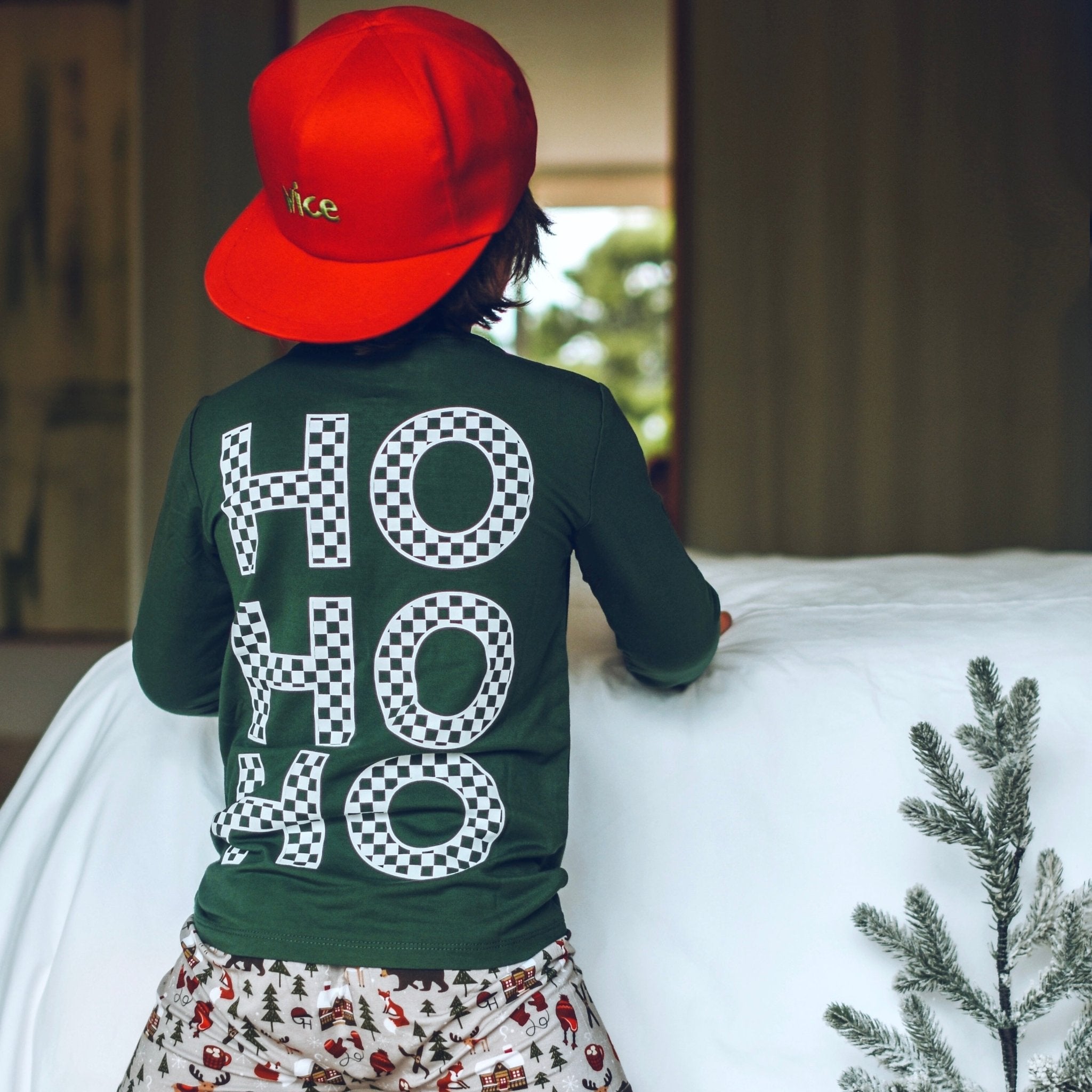 PRE - ORDER HoHoHo Long Sleeve Bamboo Tee - George Hats
