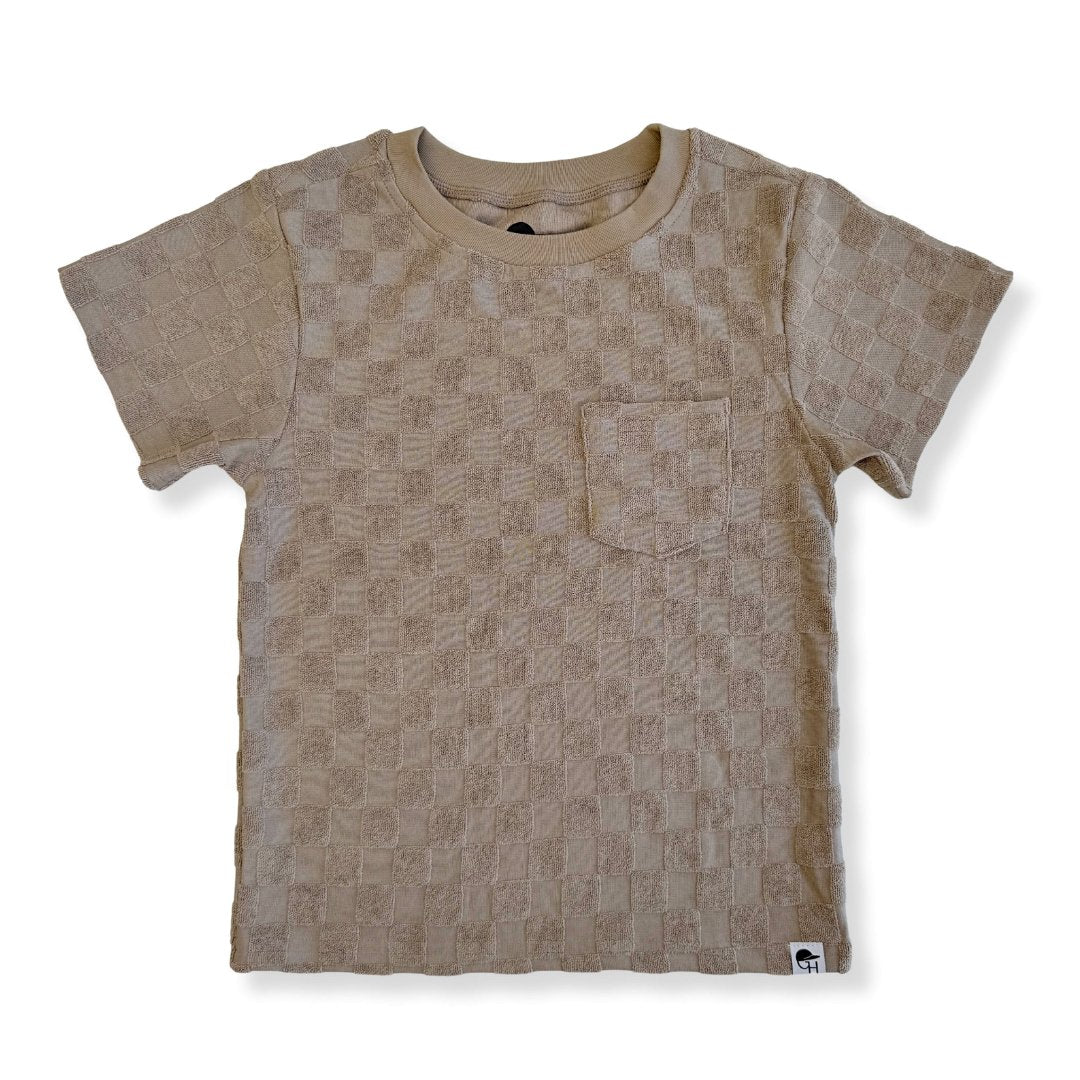 Sand Check Terry Pocket Tee - George Hats