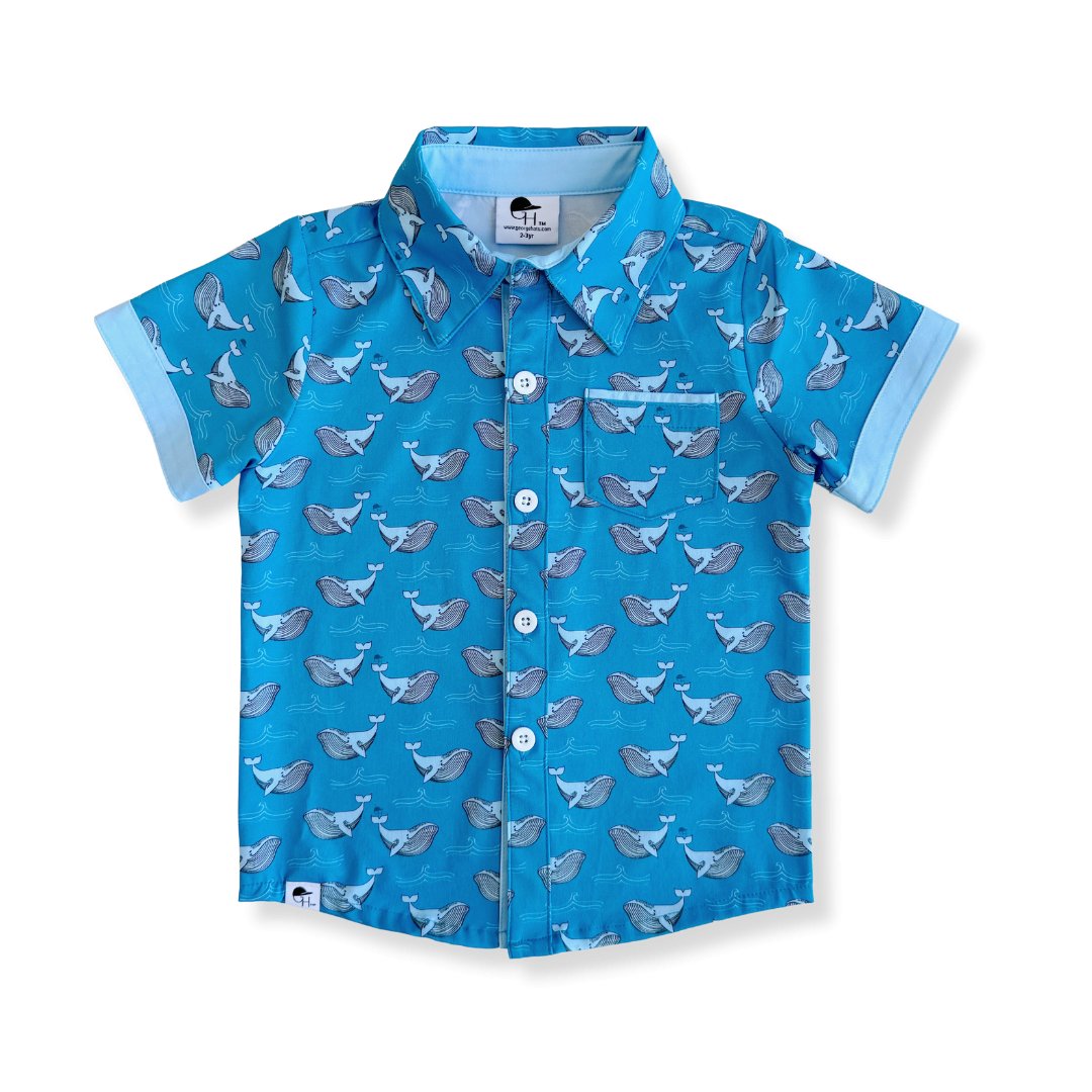 Whales Collared Tee - George Hats