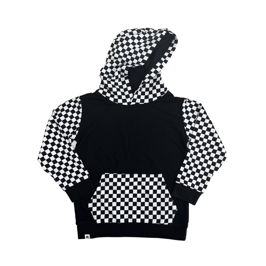 Black Check Hoodie - George Hats
