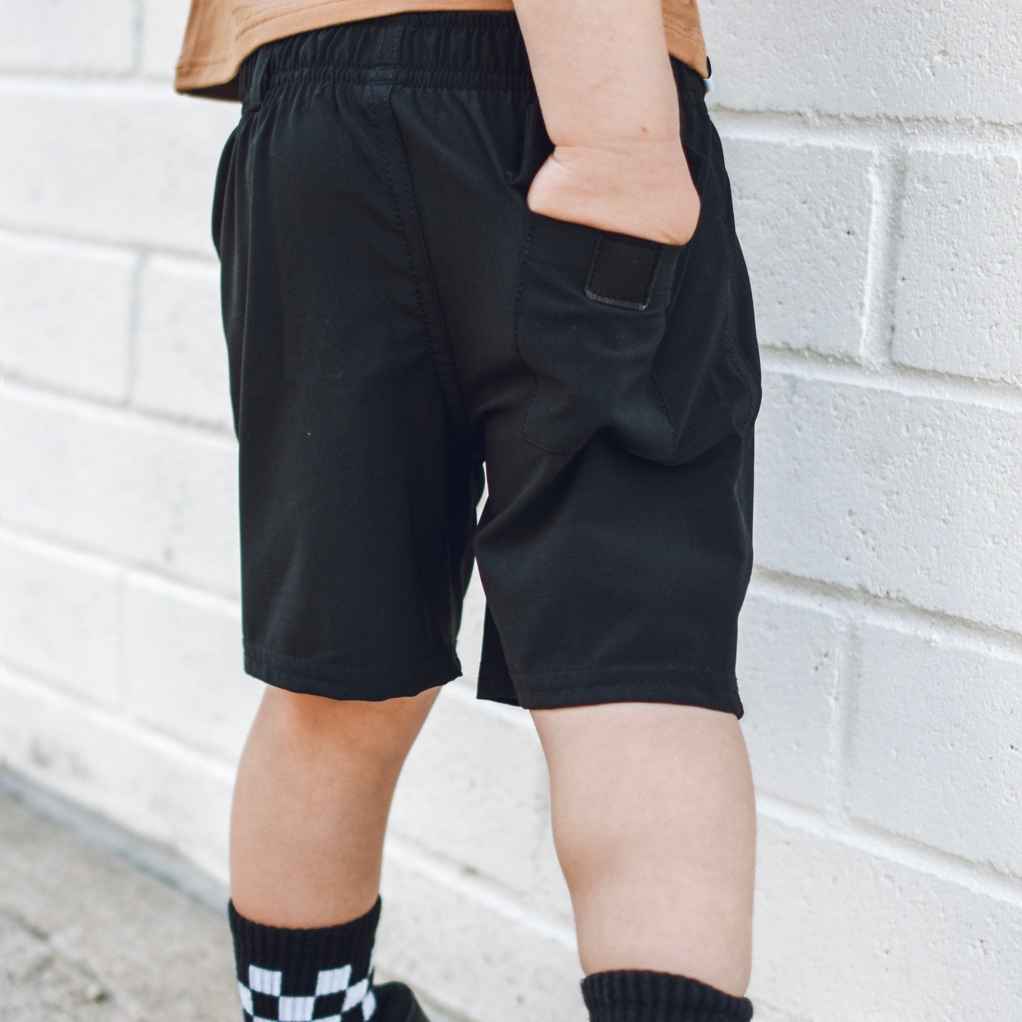 Black Hybrid Walk Shorts - George Hats