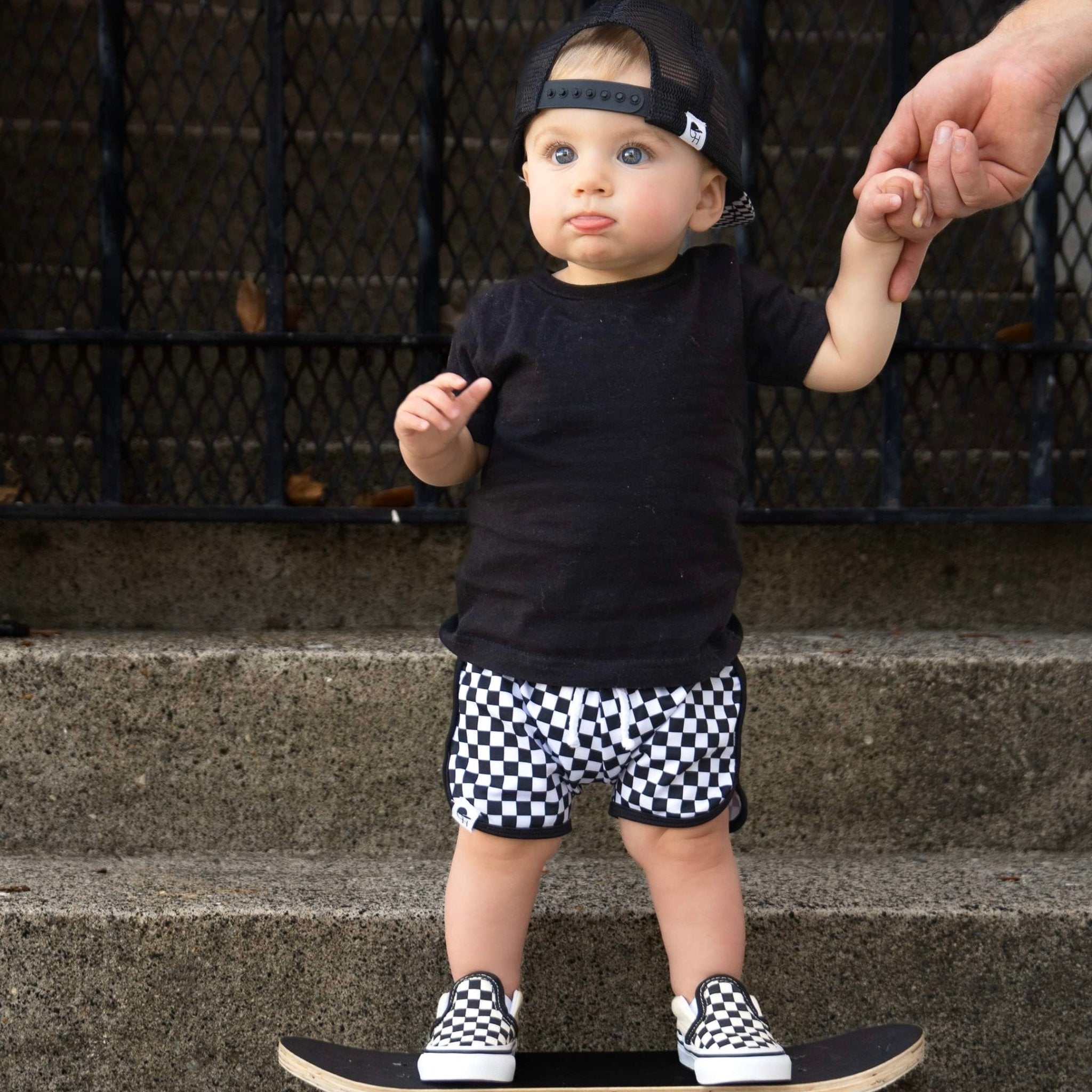 Check Track Swim Shorts - George Hats