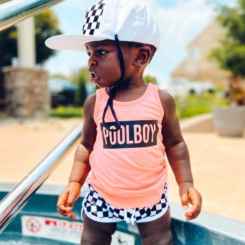 Check Track Swim Shorts - George Hats