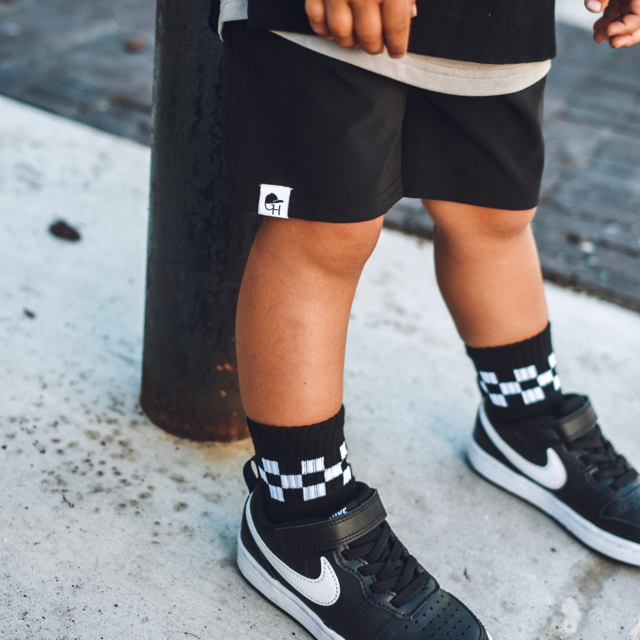 Checkered Crew Socks - George Hats