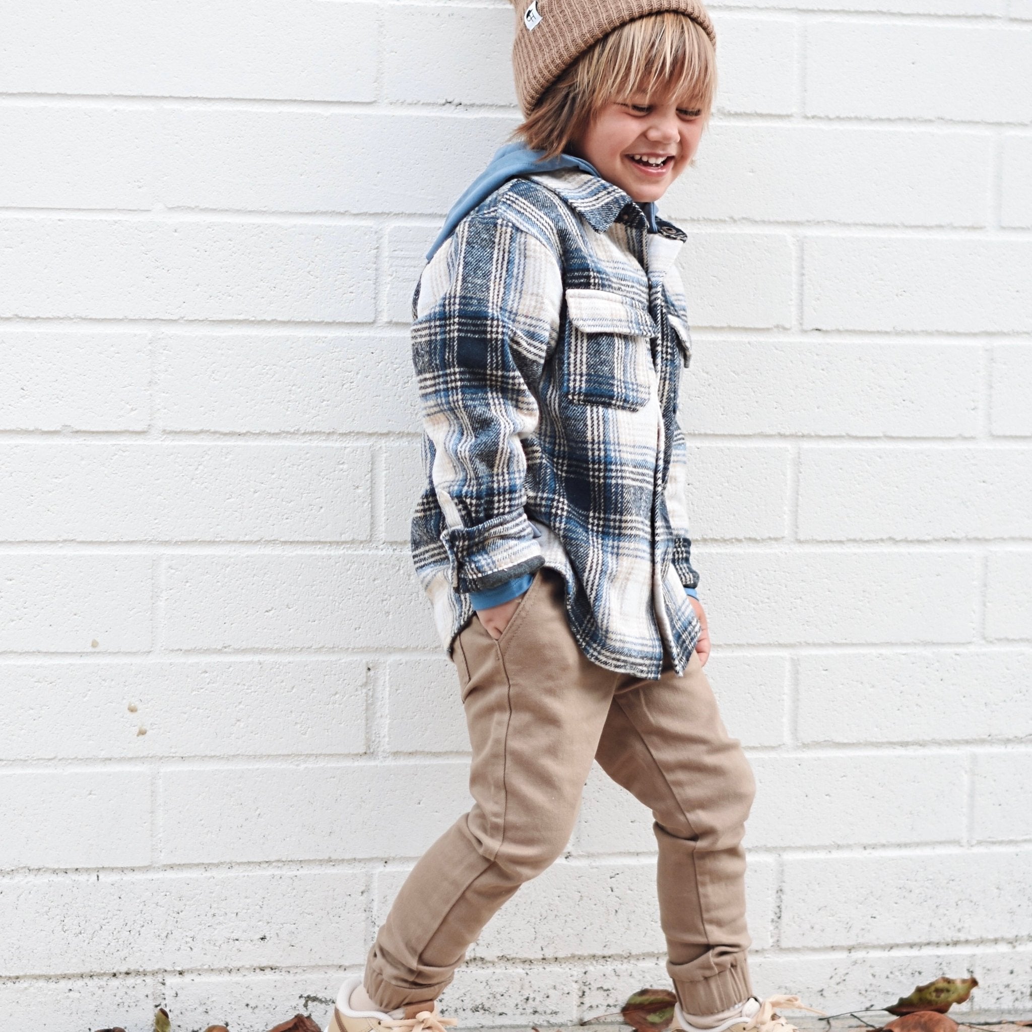 Khaki Denim Jogger Pants - George Hats