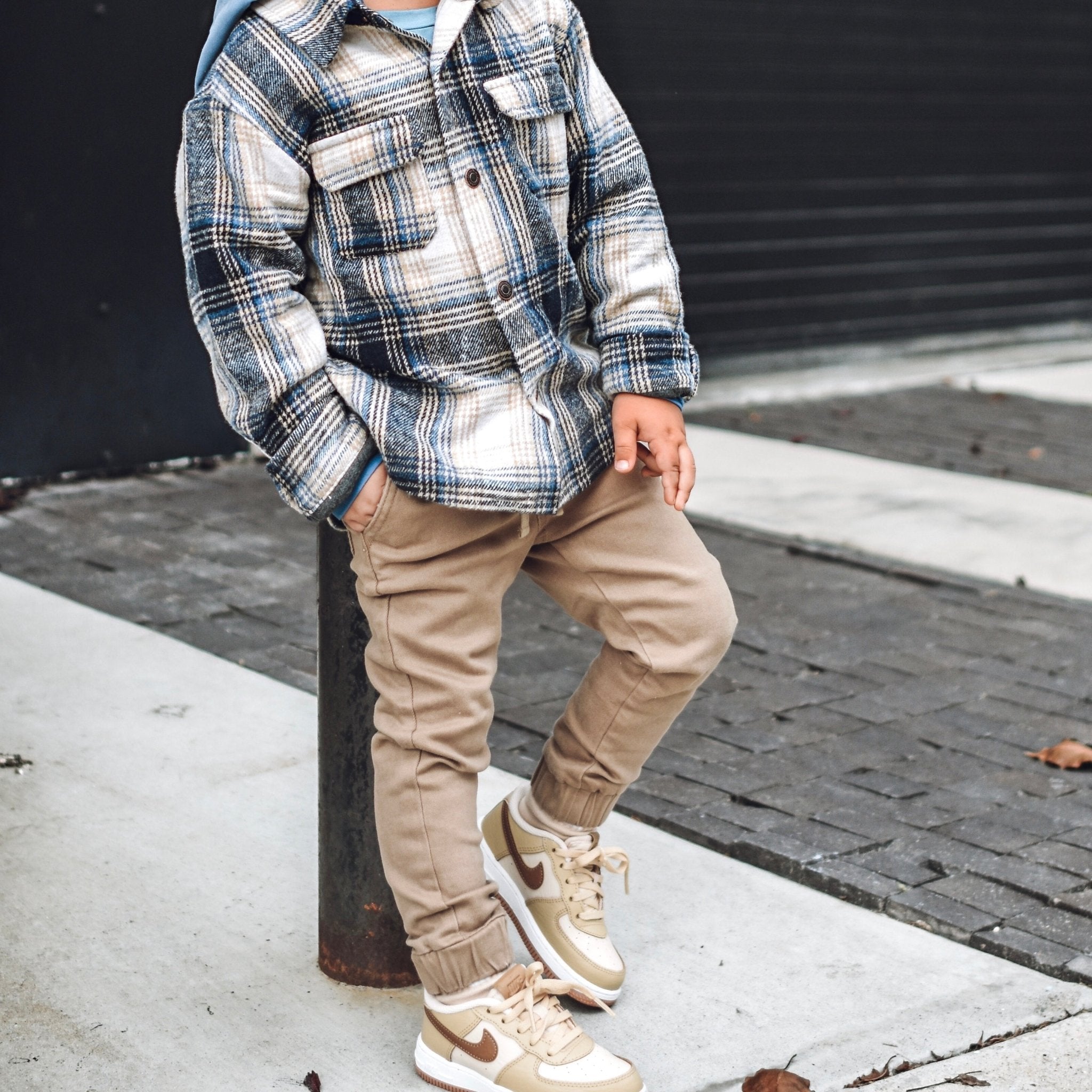 Khaki Denim Jogger Pants - George Hats