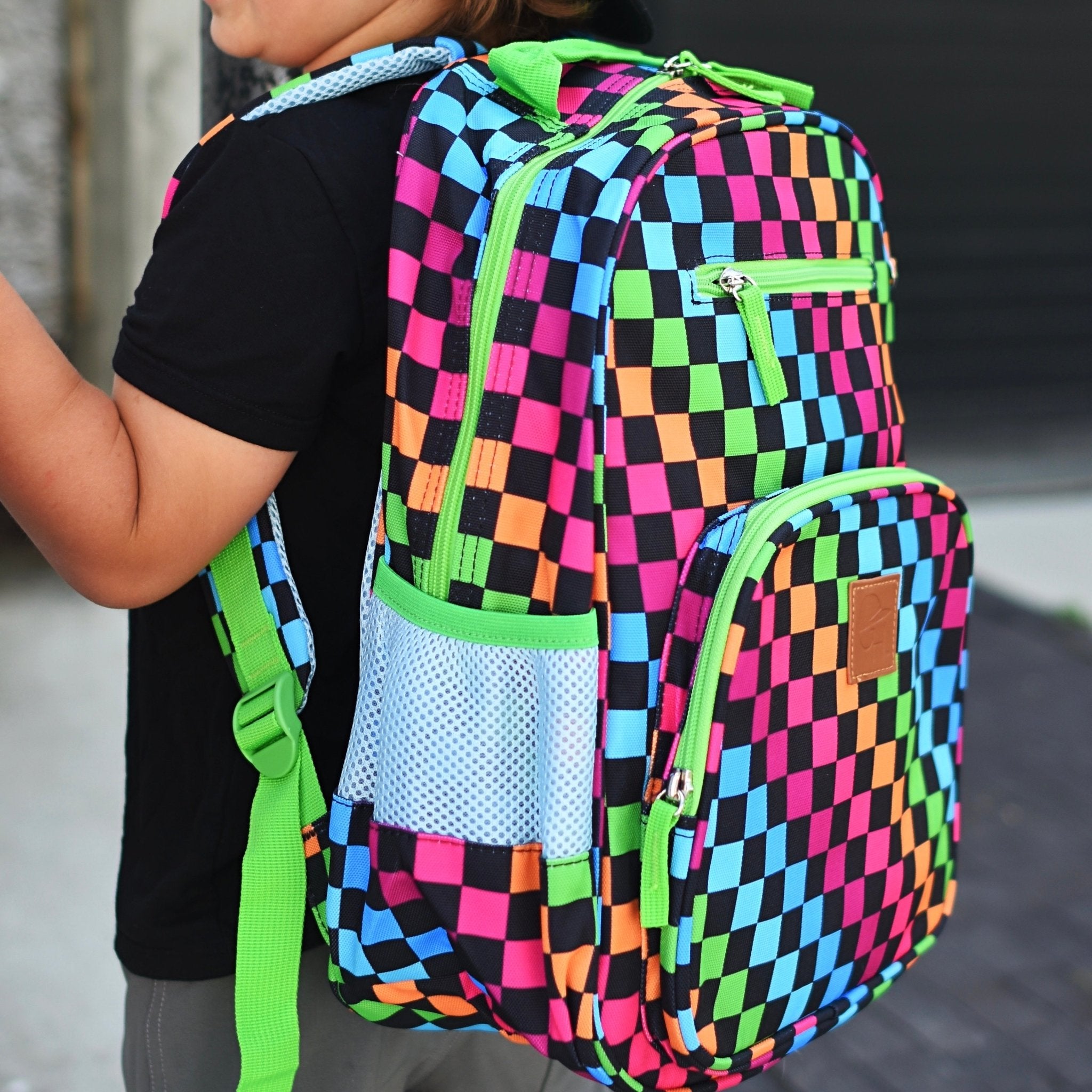 Neon Check Backpack - George Hats