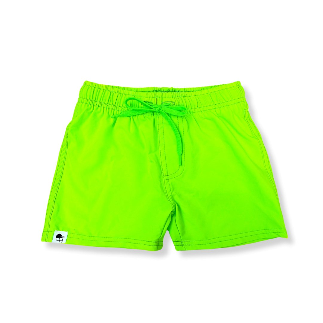 Neon Green Hybrid Swim Shorts - George Hats