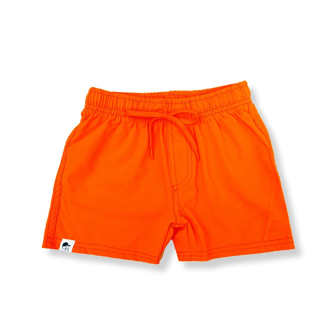 Neon Orange Hybrid Swim Shorts - George Hats