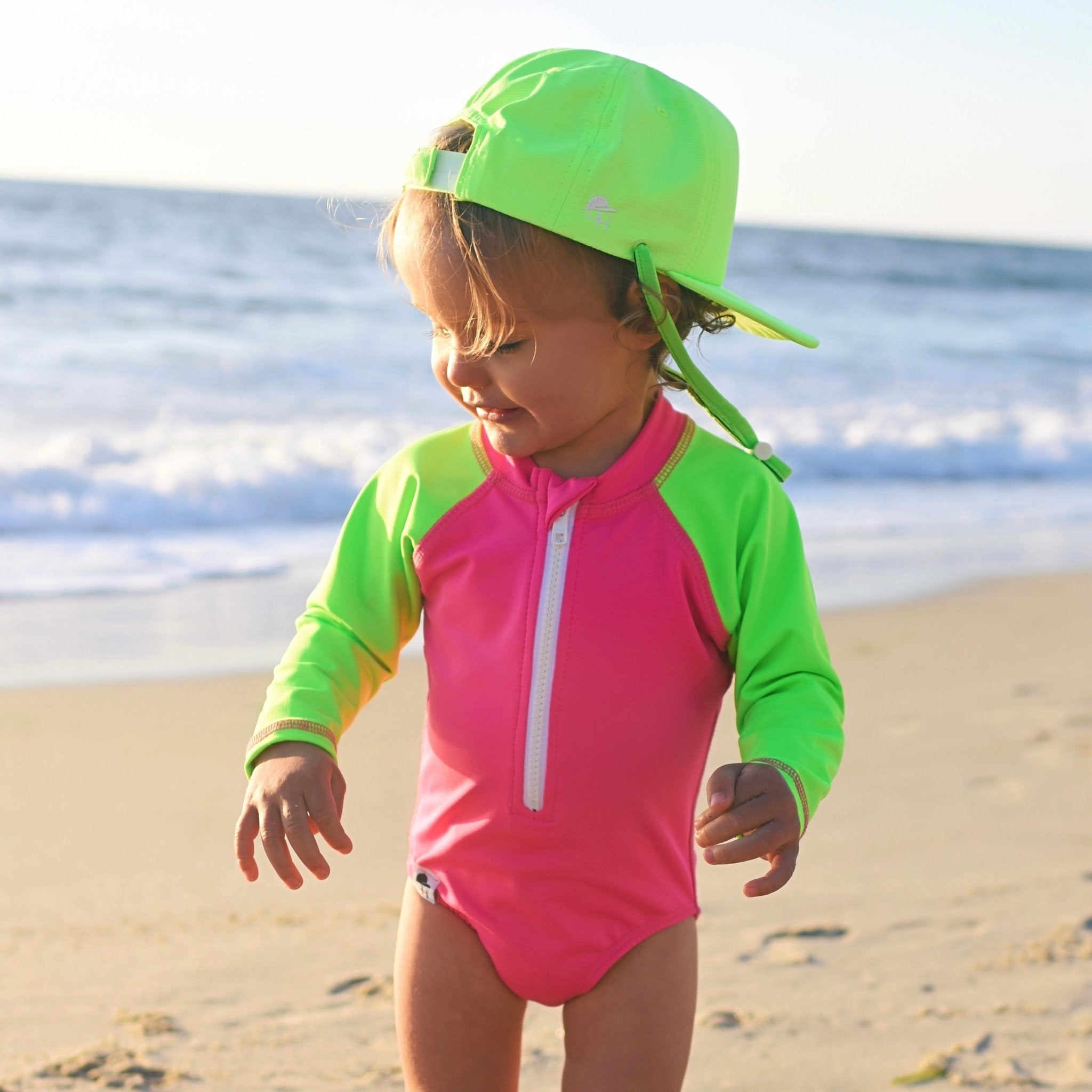 Girls Neon Swim Suit