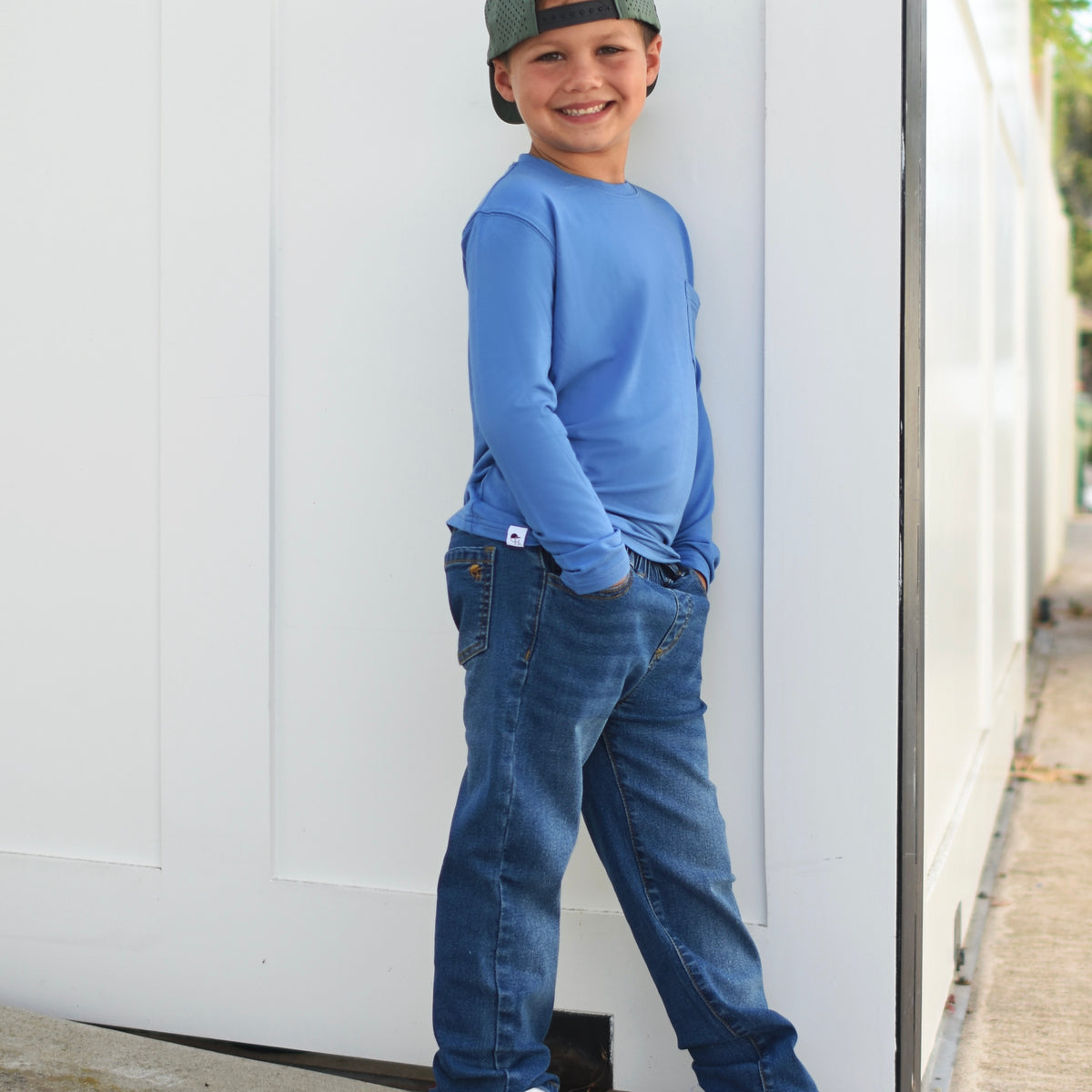 Blue Relaxed Denim Jeans