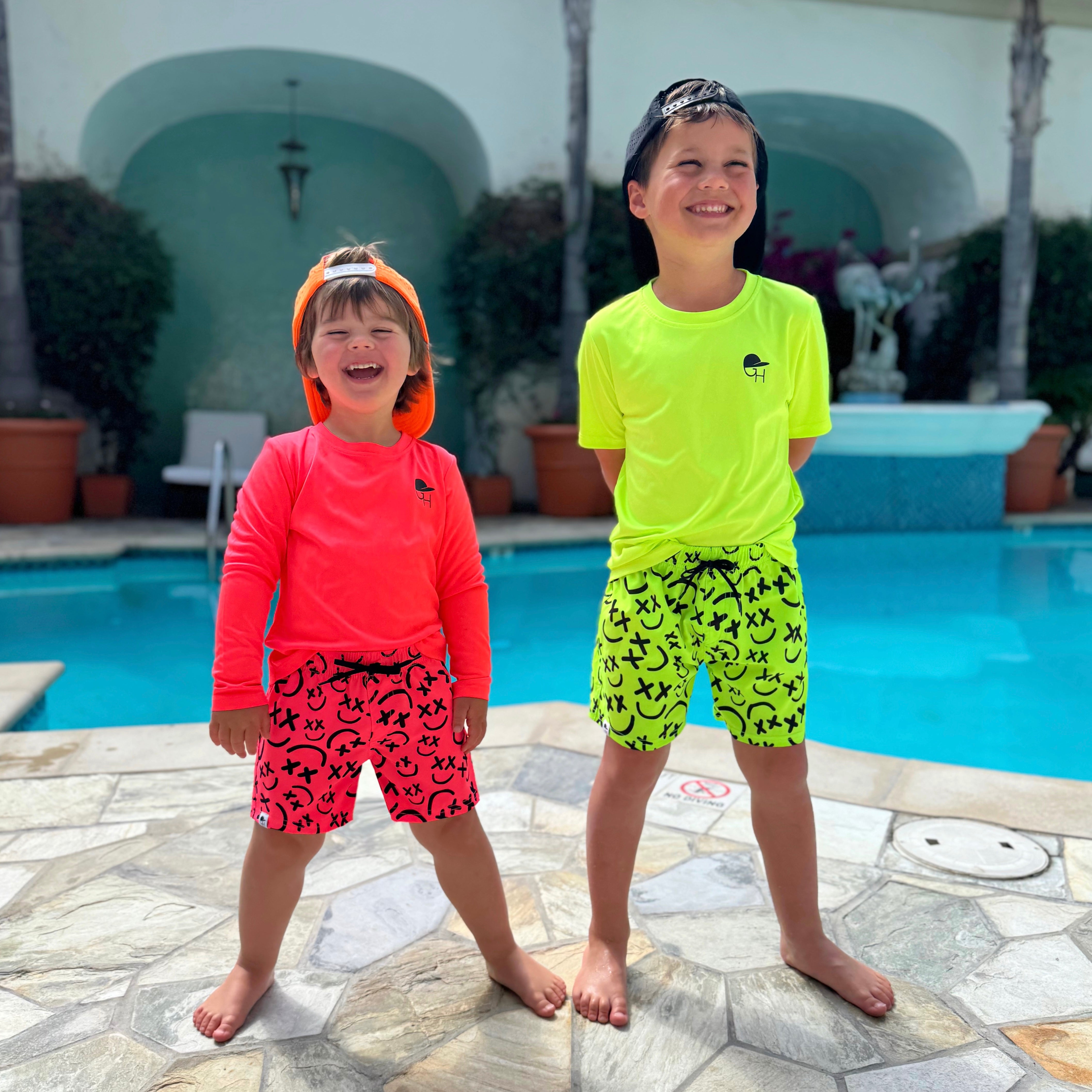 Neon Smiley X Spotfast™ Hybrid Swim Shorts