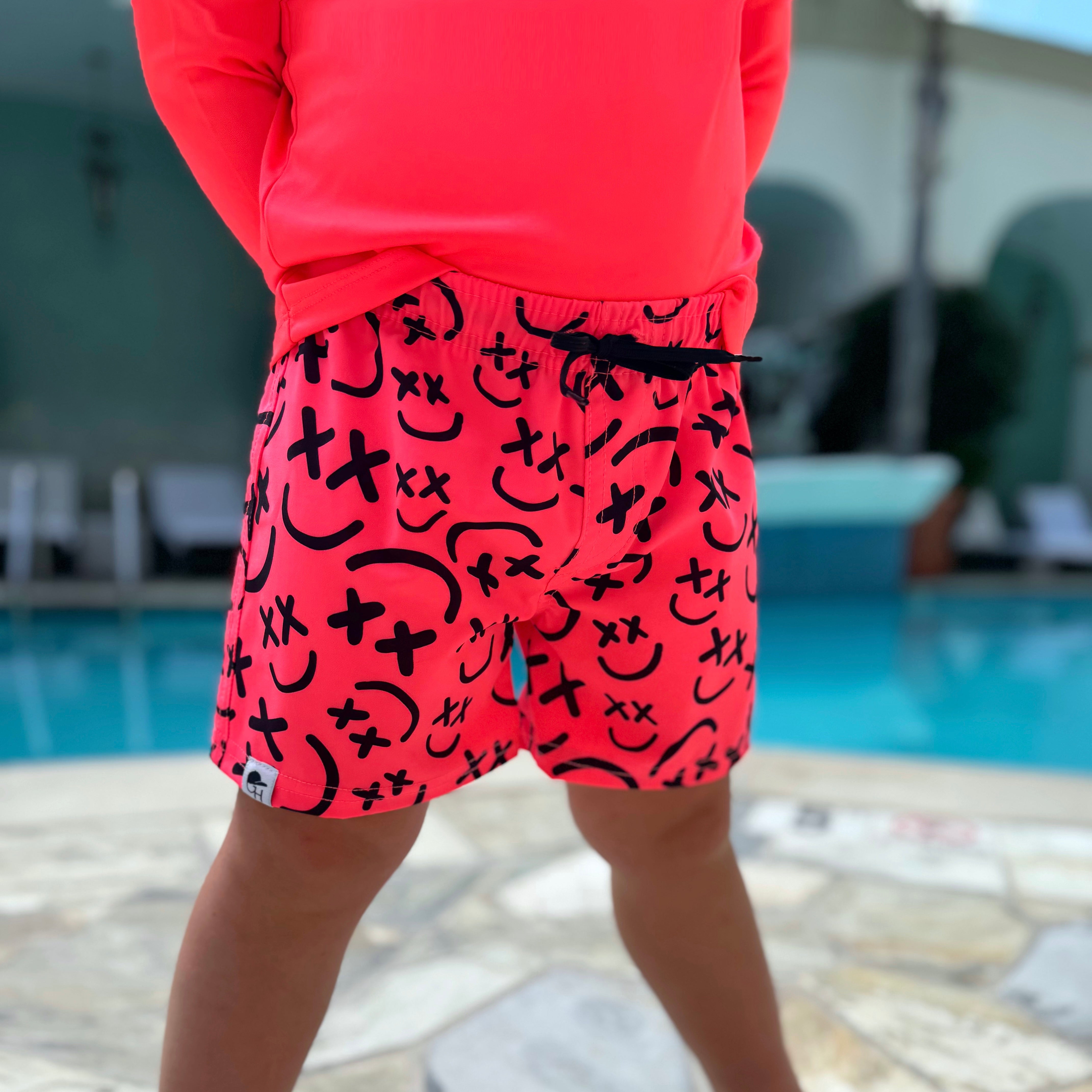 Neon Smiley X Spotfast™ Hybrid Swim Shorts