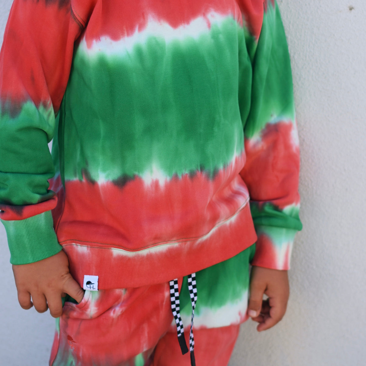 Holiday Tie-Dye Terry Crew Top + Jogger