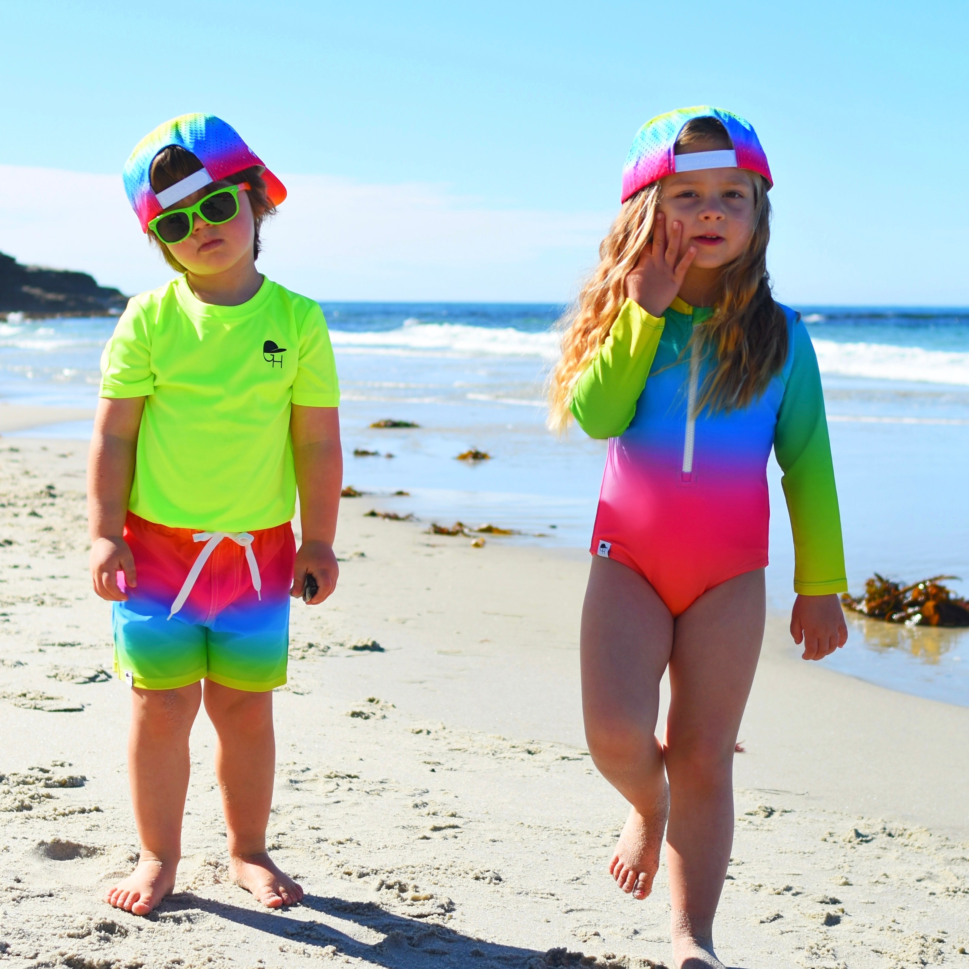 Rainbow Ombré Spotfast™ Fusion Swim Shorts