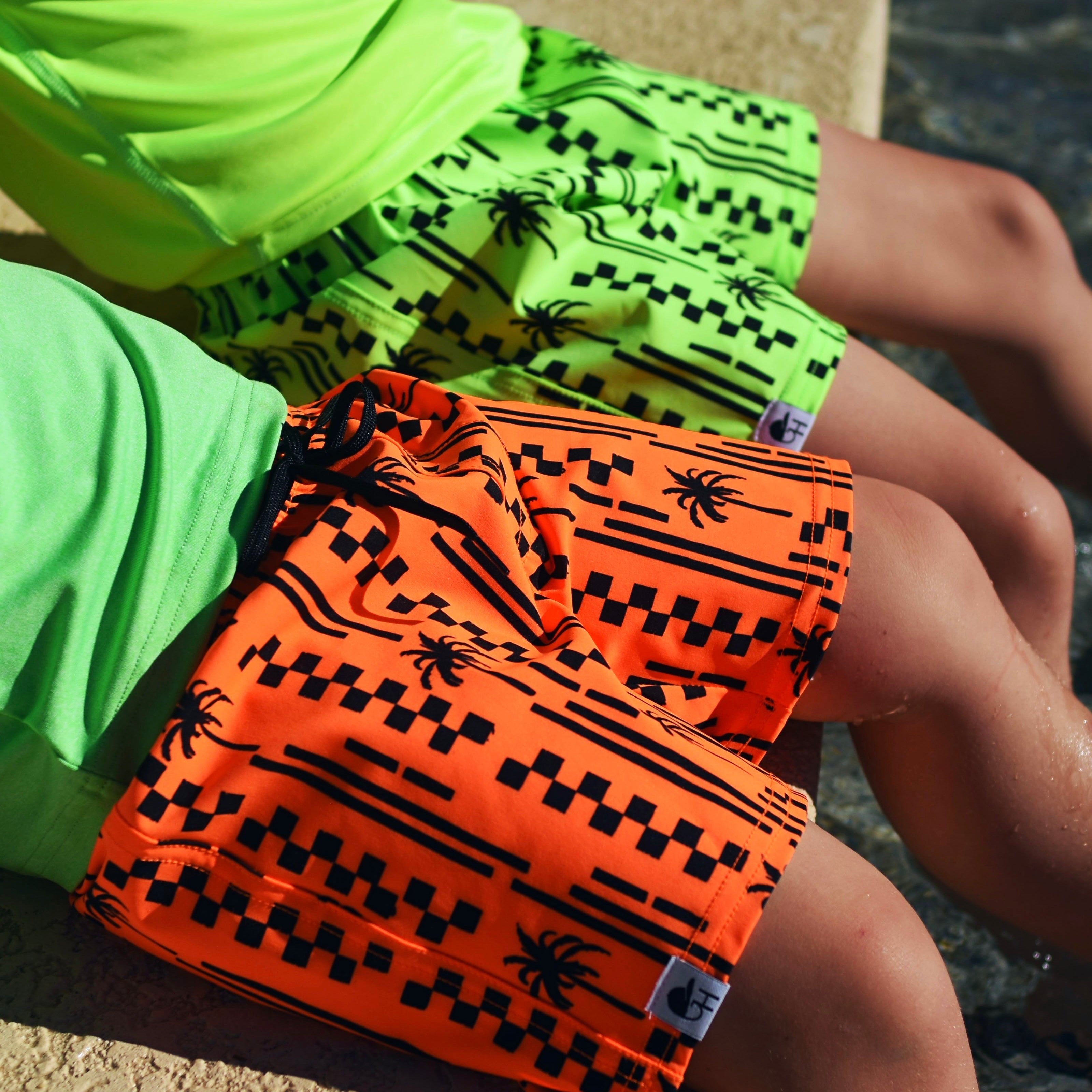 Palm Check Spotfast™ Neon Hybrid Swim Shorts | Spotfast™ High