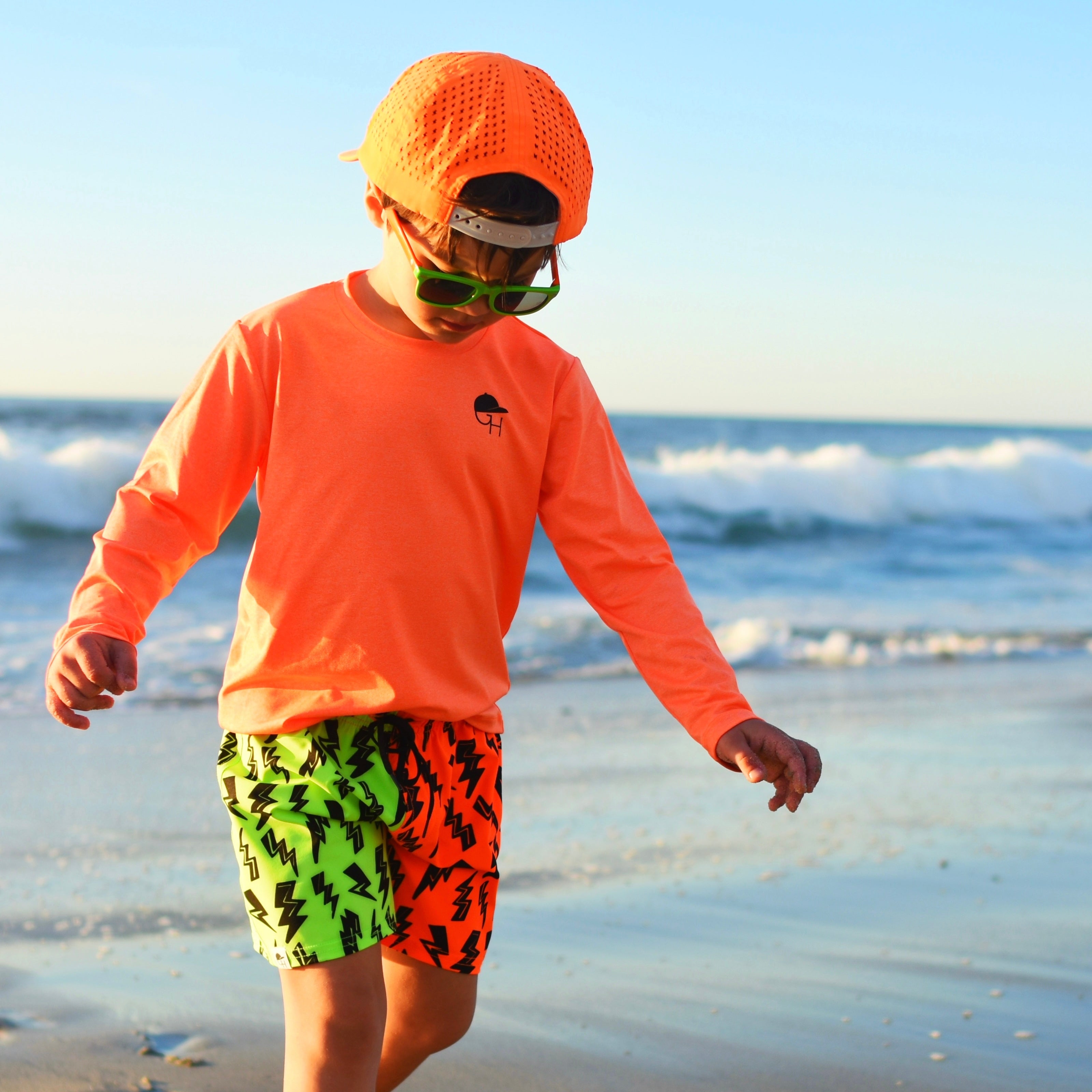 Bolt Color Block Neon Spotfast™ Hybrid Swim Shorts