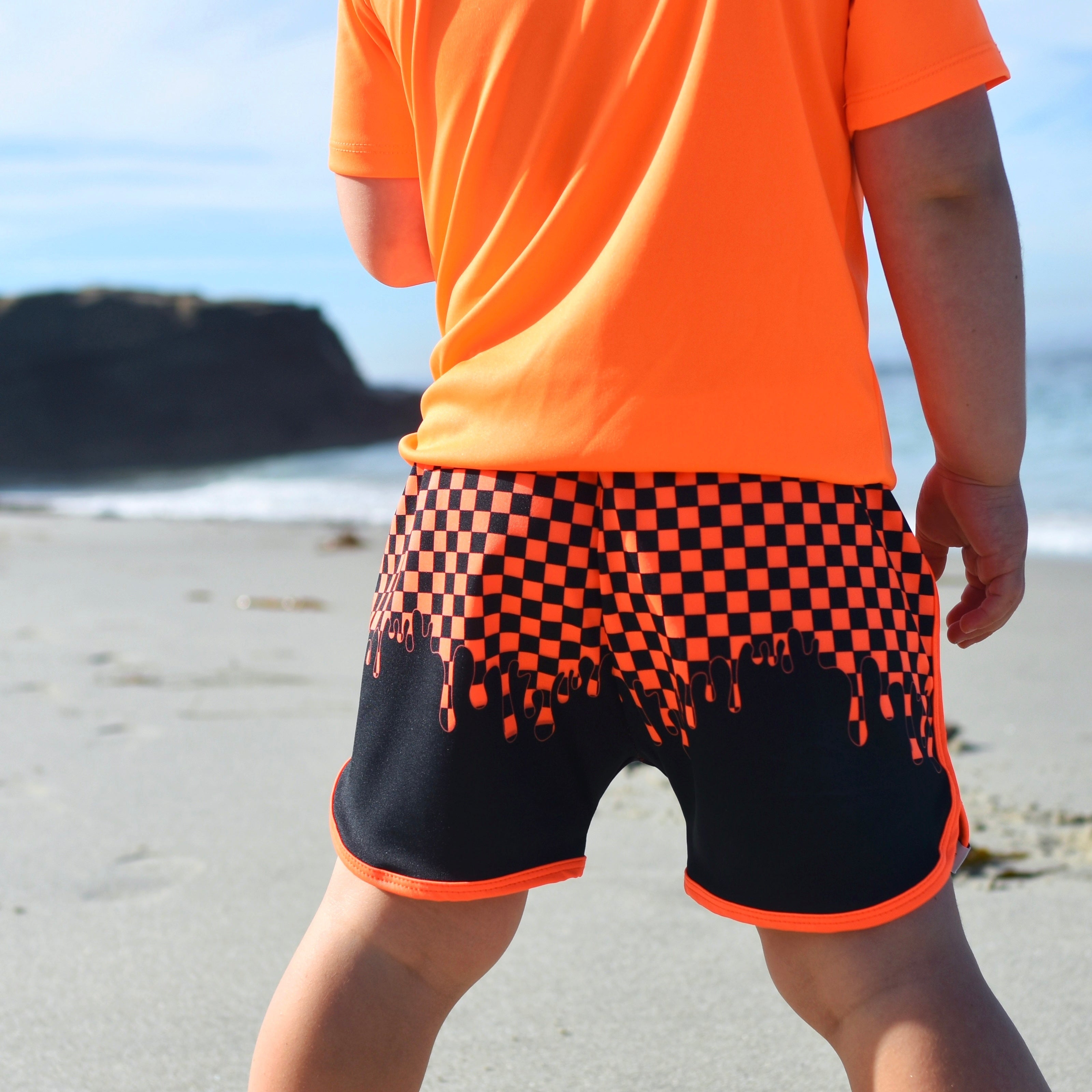 Drip Check Neon Spotfast™ Track Swim Shorts