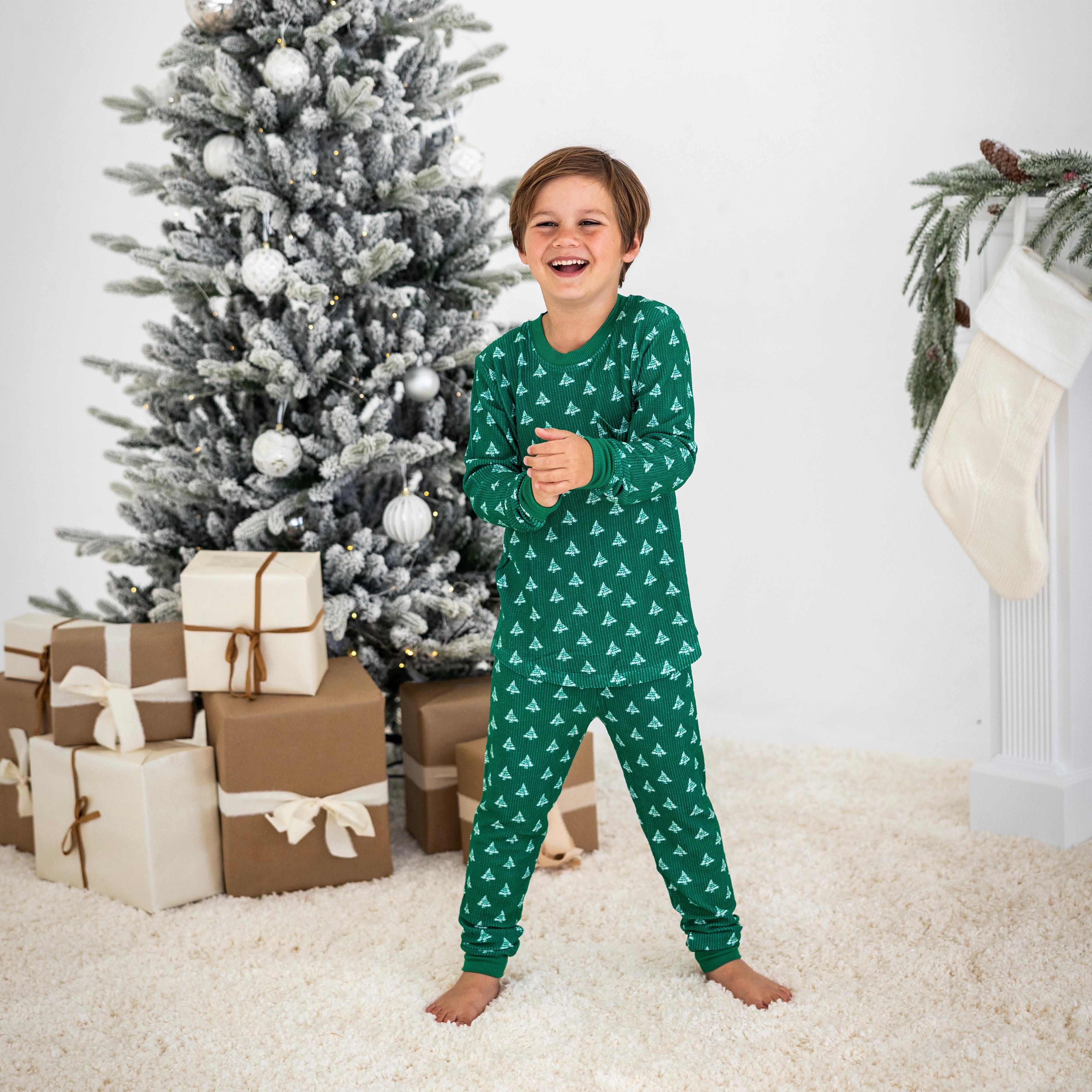 Waffle Bamboo Long Sleeve Pajamas