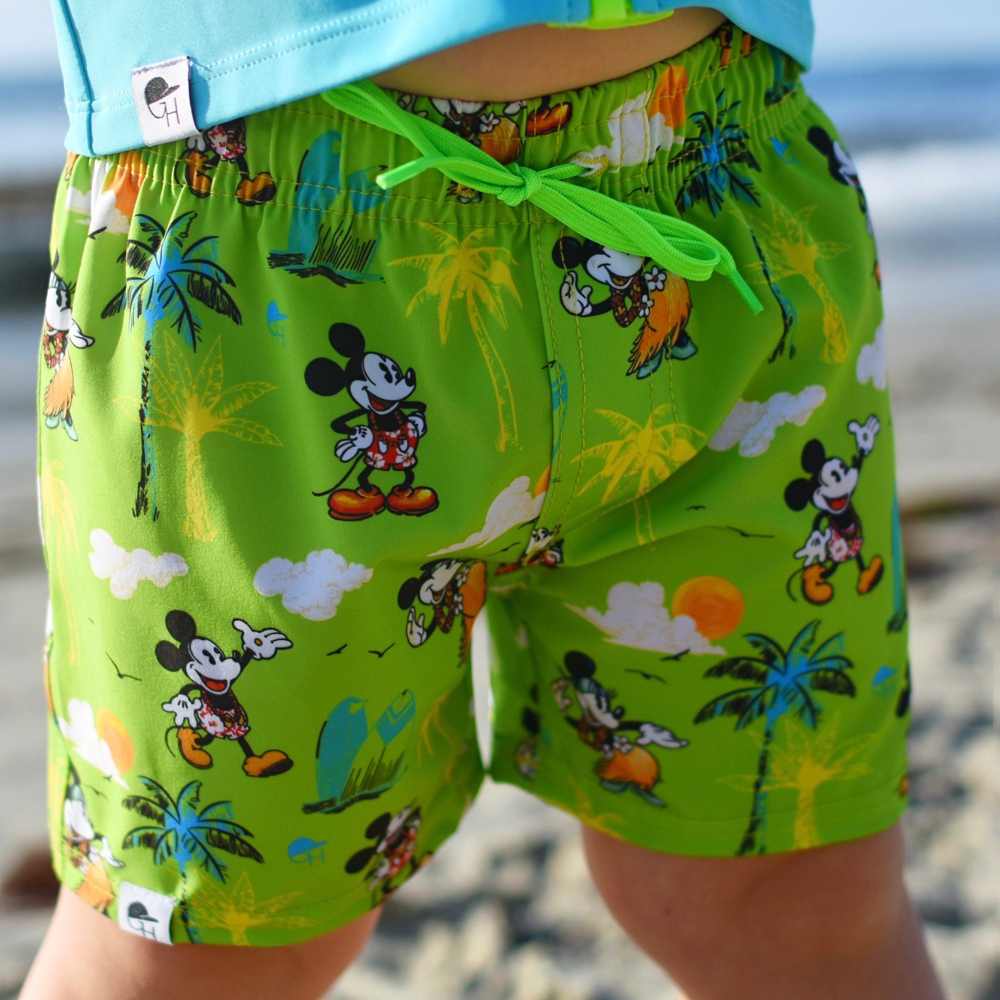 Hawaiian Mouse Neon Spotfast™ Hybrid Swim Shorts