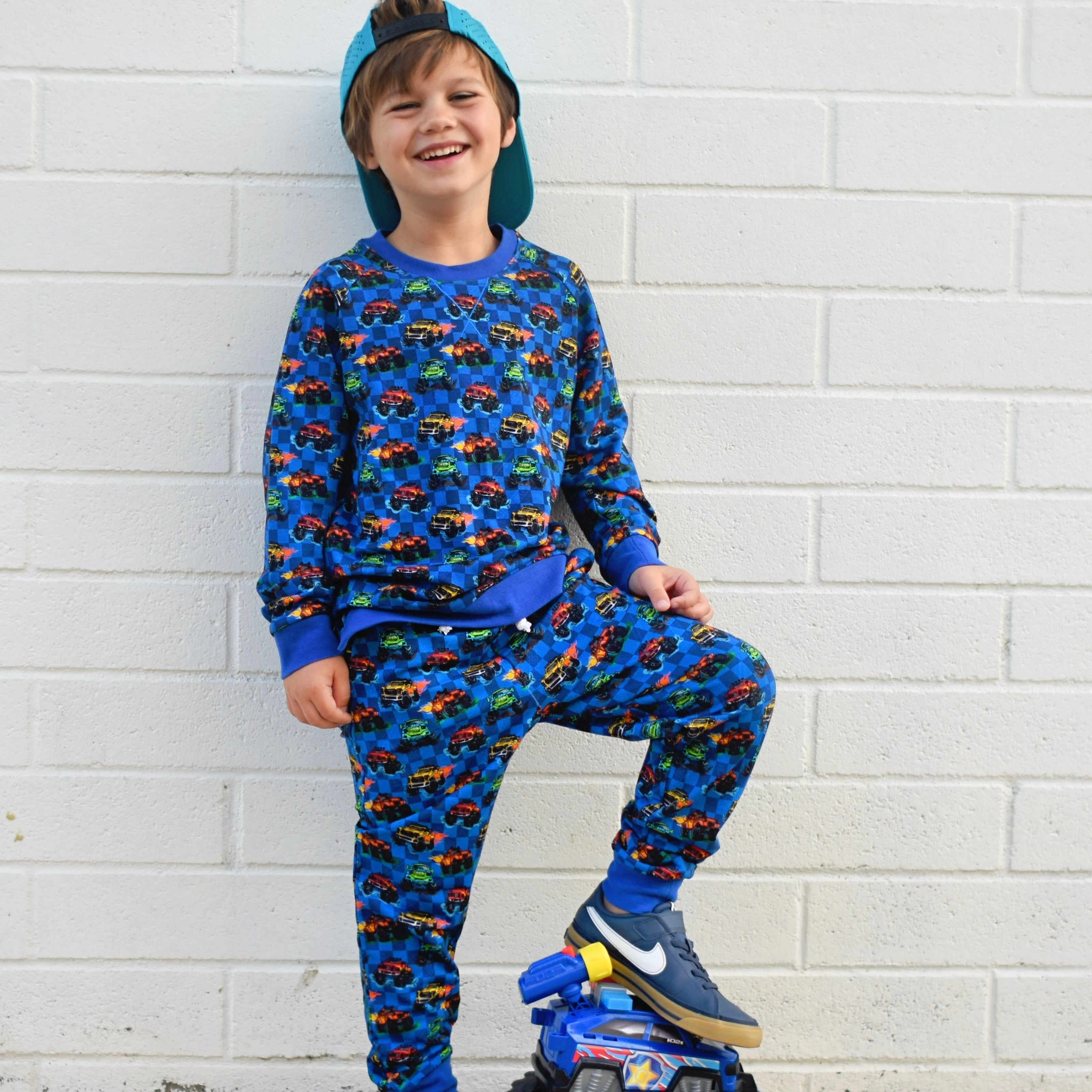 Monster Trucks Bamboo Crew Top + Jogger