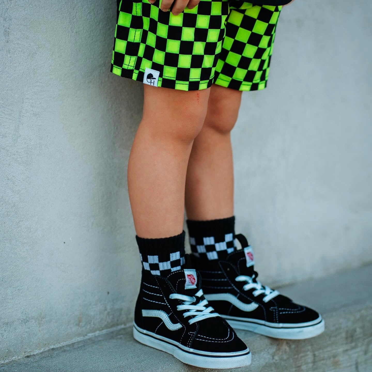 Black Check Socks
