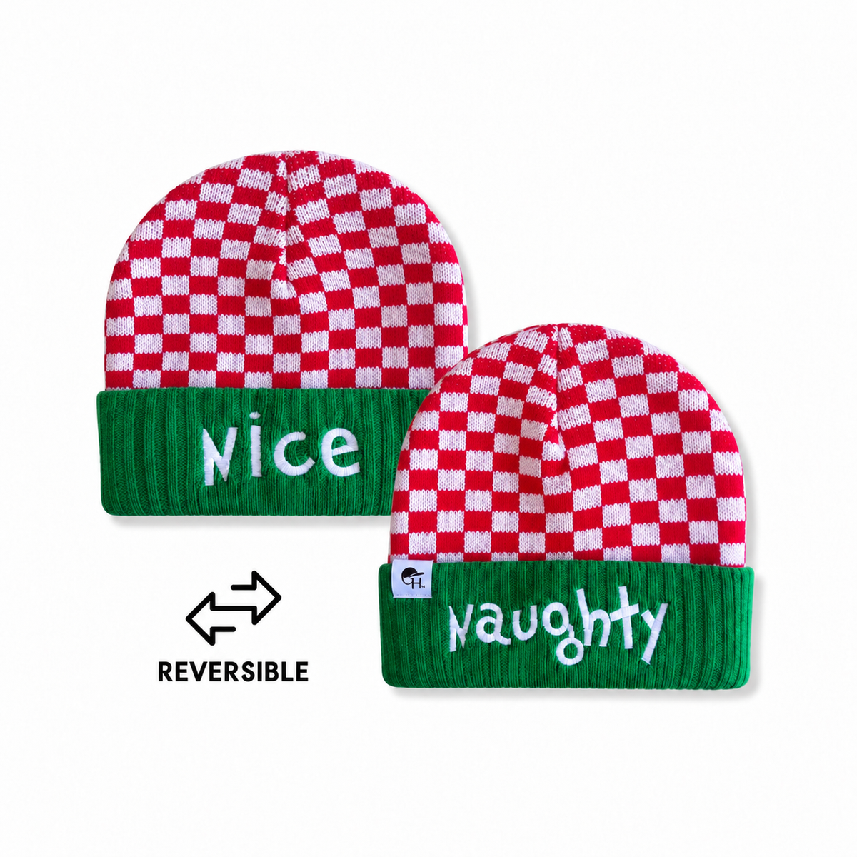 Check Naughty Nice Beanie