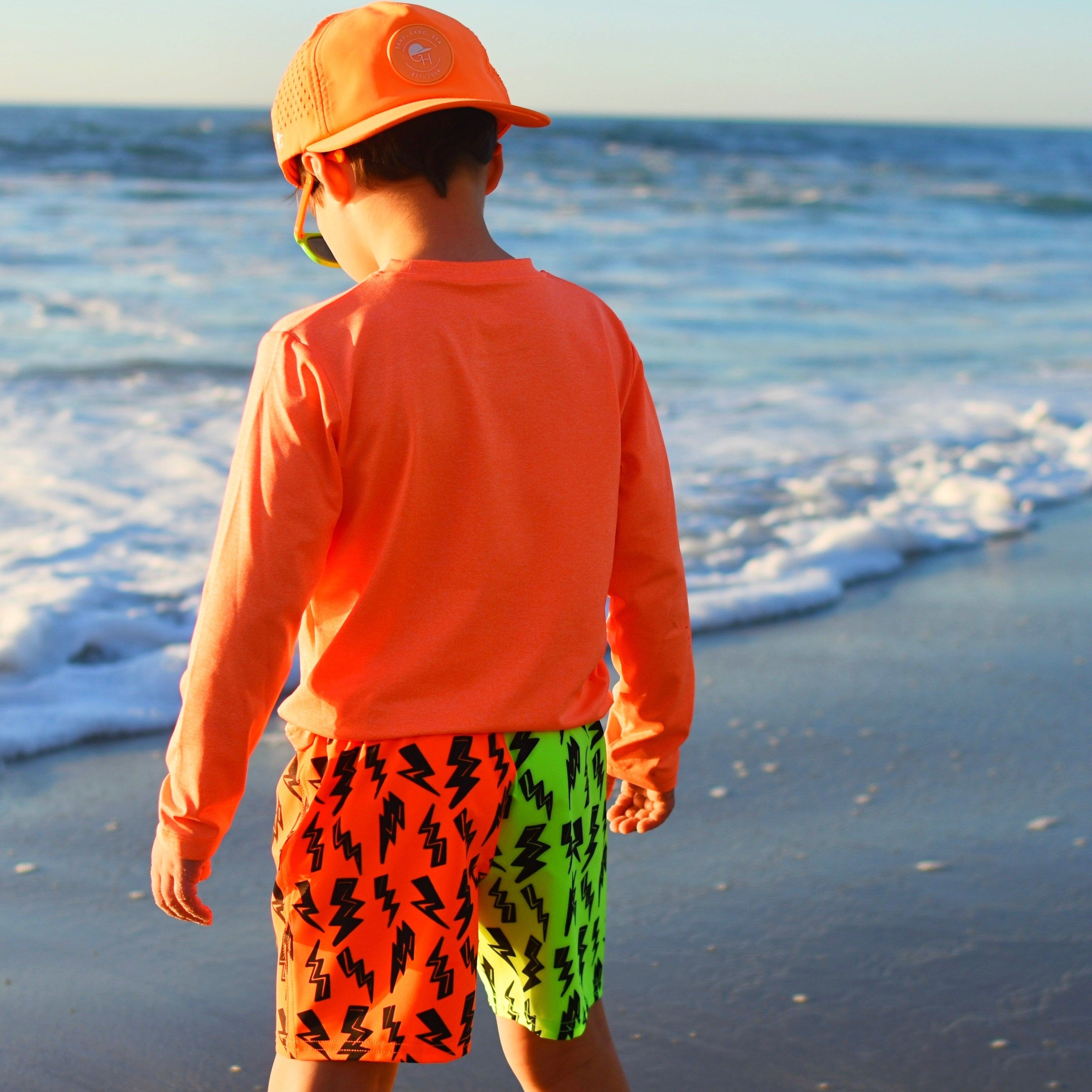 Bolt Color Block Neon Spotfast™ Hybrid Swim Shorts