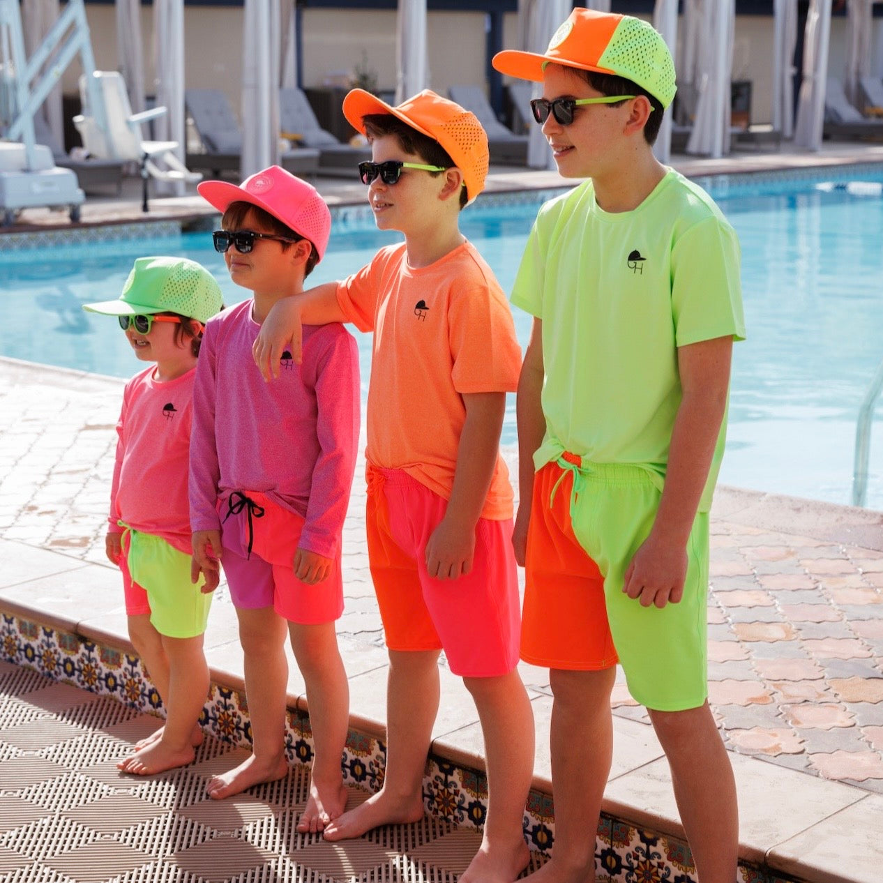 Neon Spotfast™ Color Block Hybrid Swim Shorts