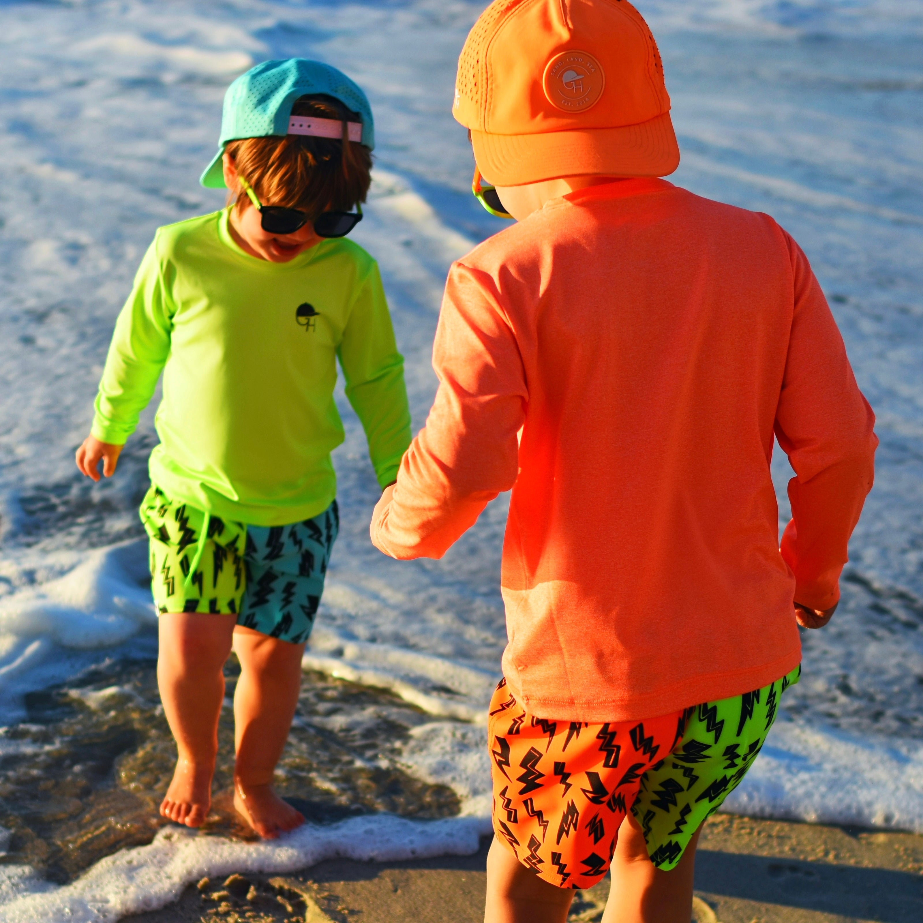 Bolt Color Block Neon Spotfast™ Hybrid Swim Shorts