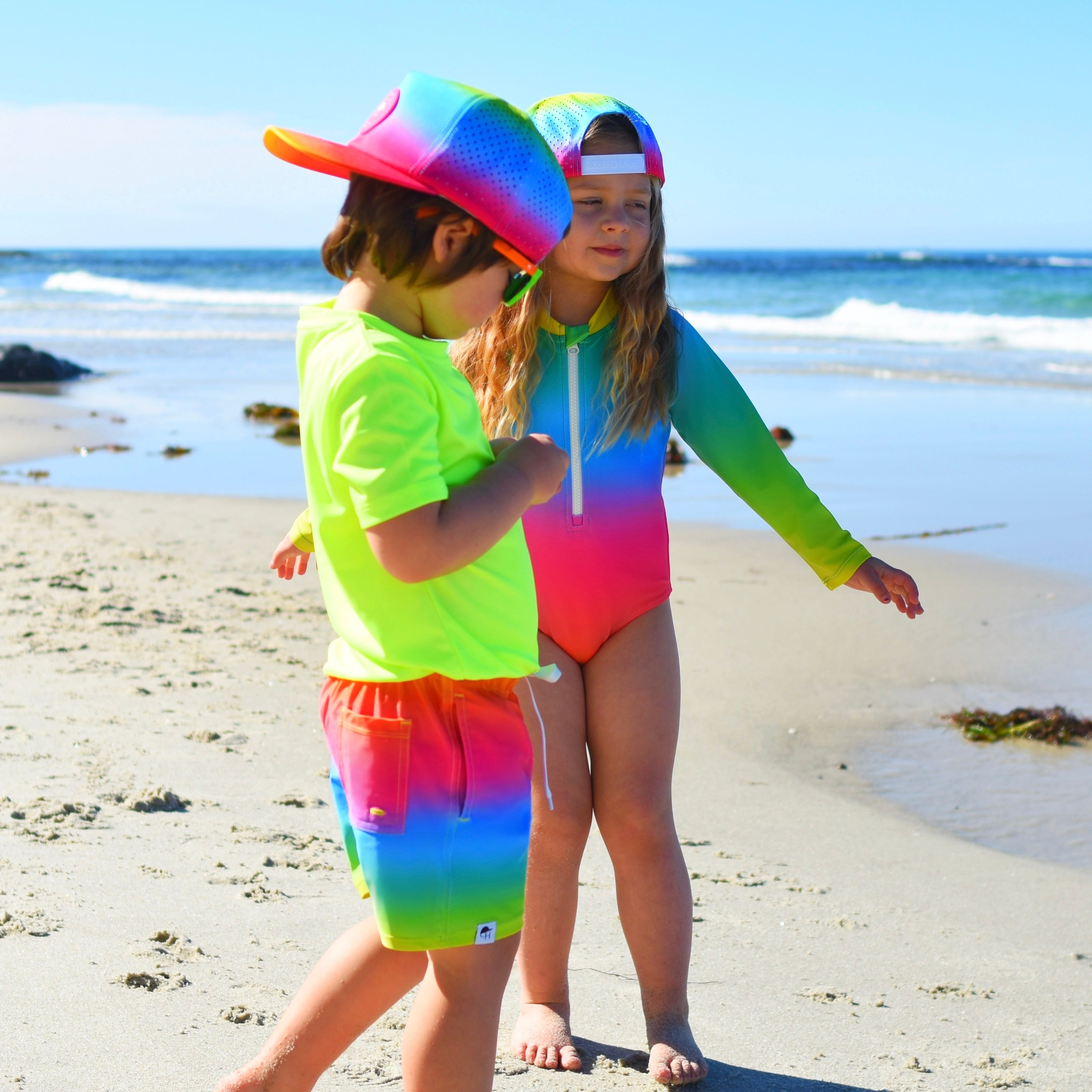 Rainbow Ombré Spotfast™ Fusion Swim Shorts
