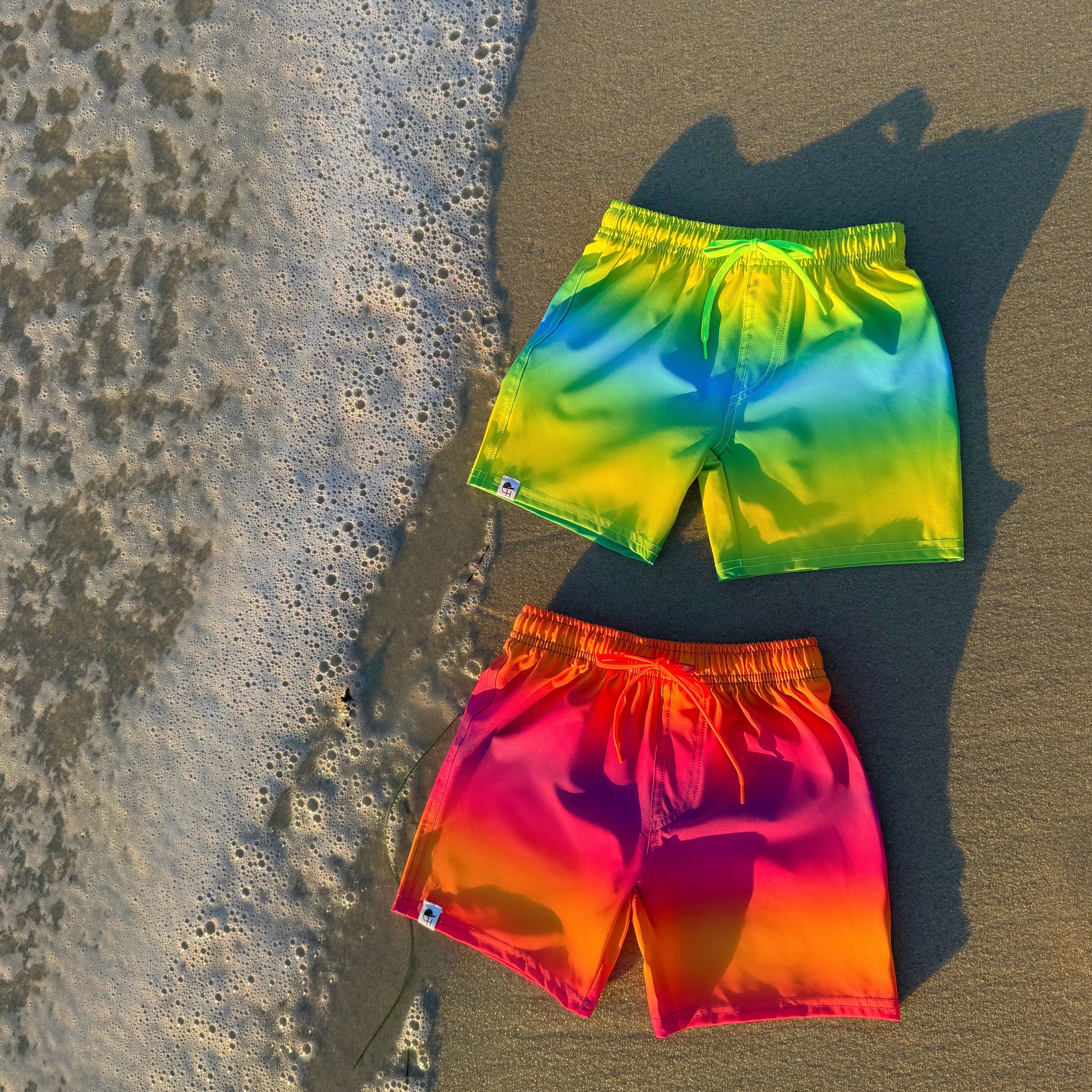 Green Ombré Spotfast™ Hybrid Swim Shorts