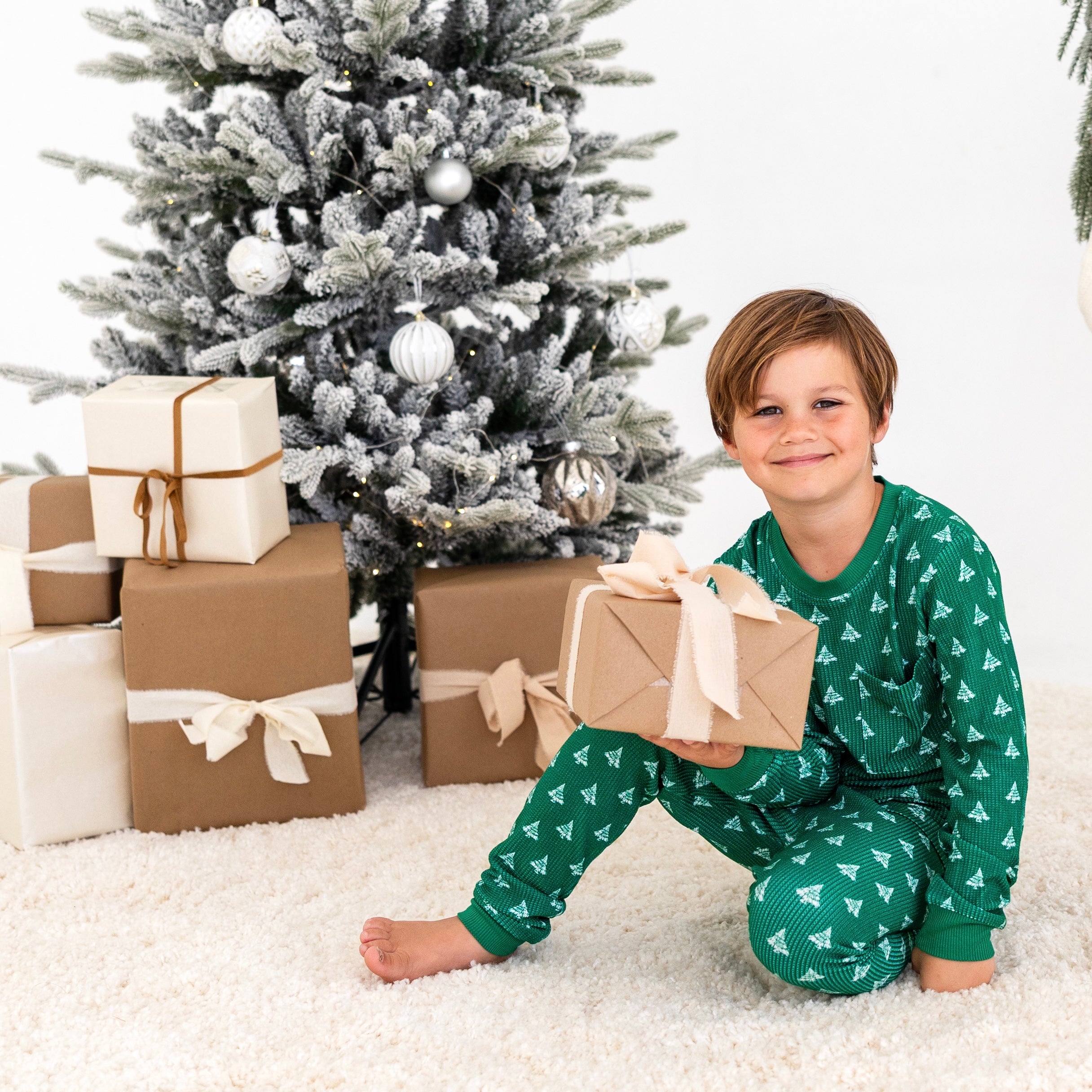 Waffle Bamboo Long Sleeve Pajamas