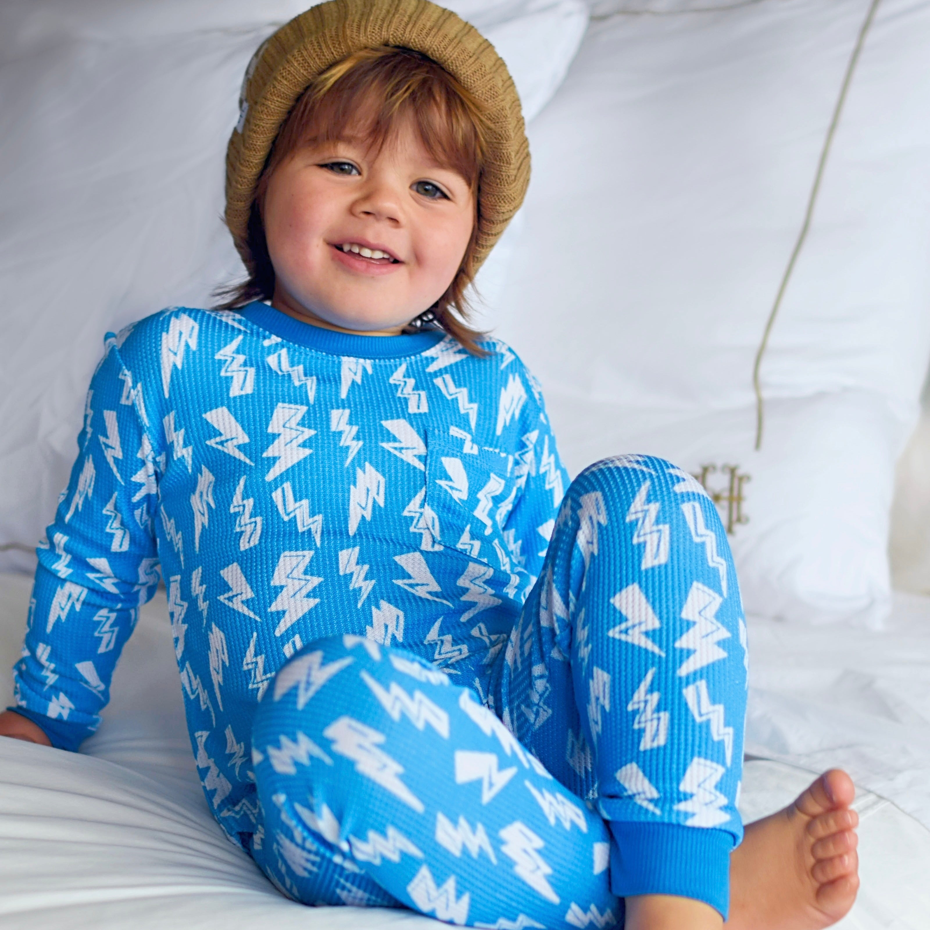 Waffle Bamboo Long Sleeve Pajamas