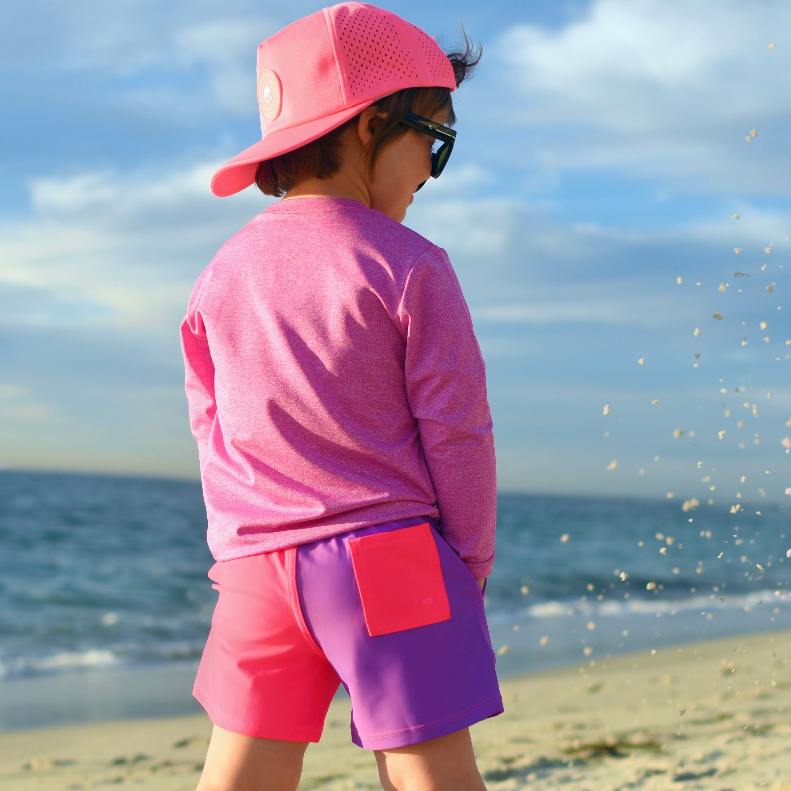 Neon Spotfast™ Color Block Fusion Swim Shorts