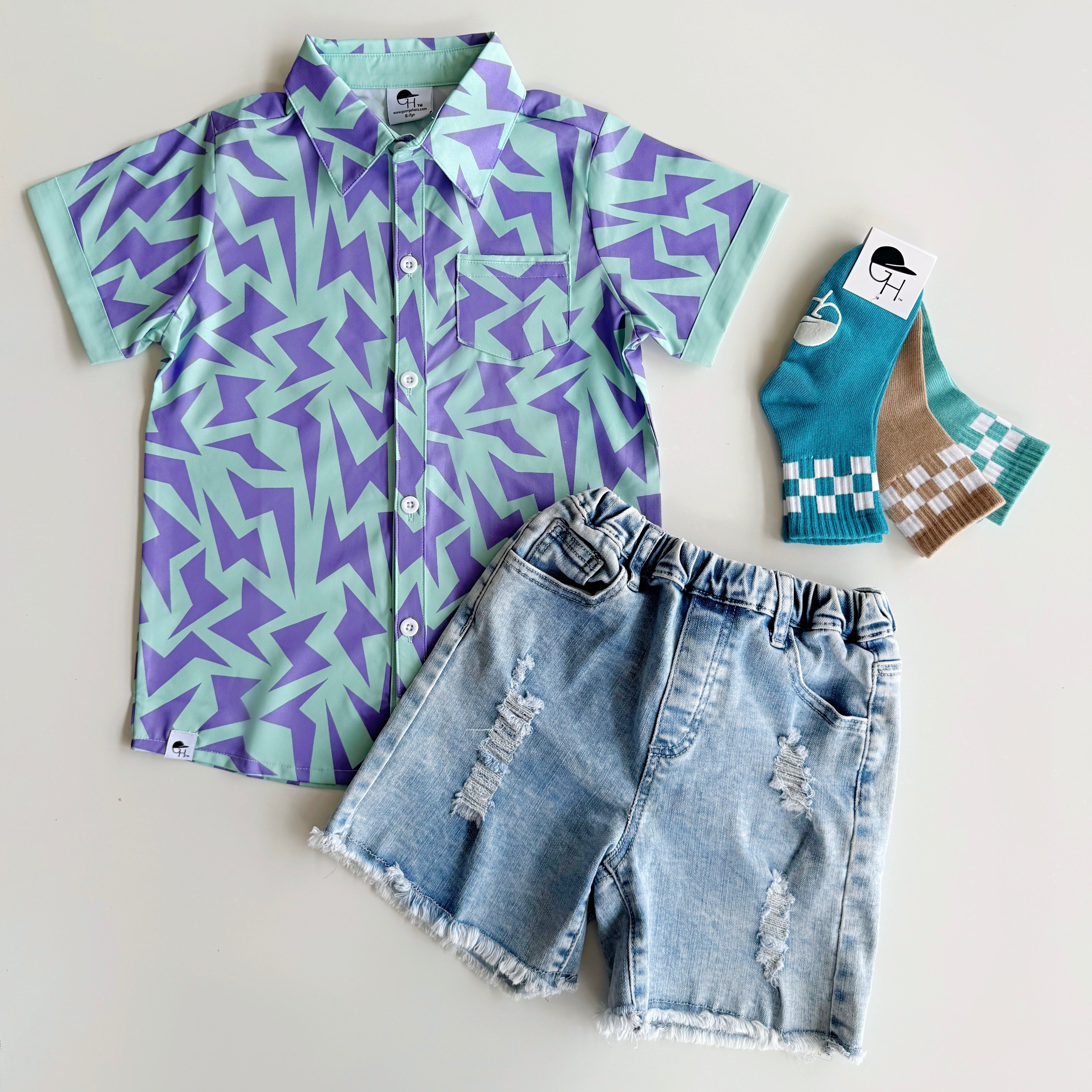 Bolt Short Sleeve Collared Tee