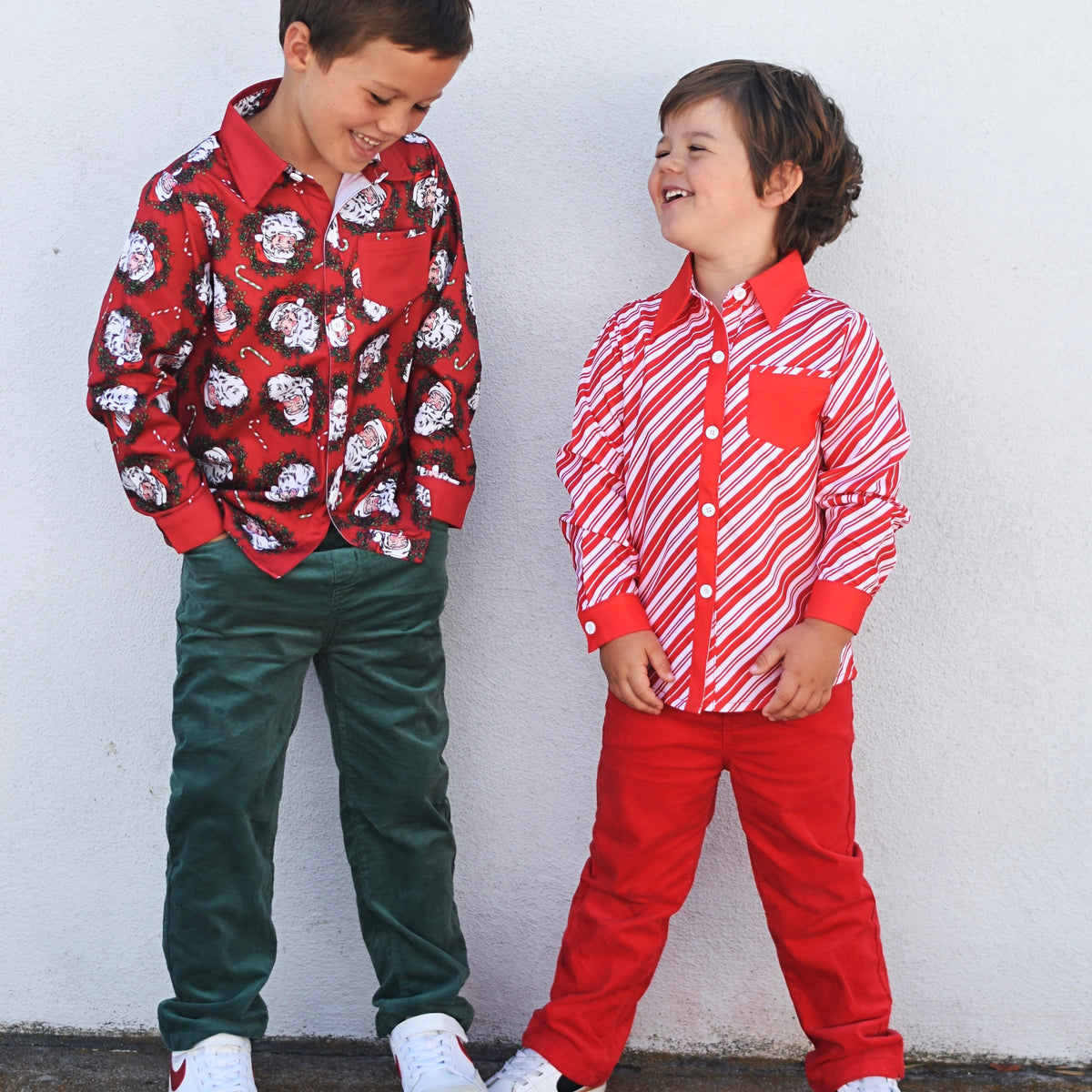 Holiday Long Sleeve Collared Shirt
