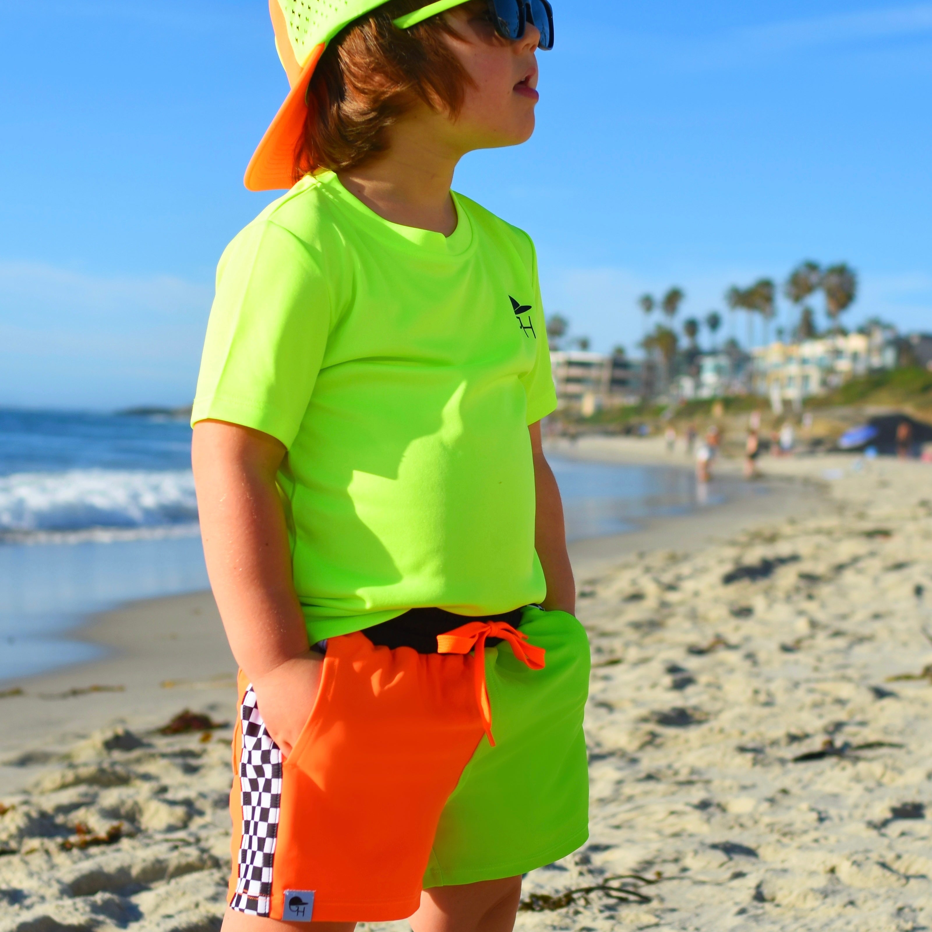 Check Colorblock Neon Spotfast™ Fusion Swim Shorts