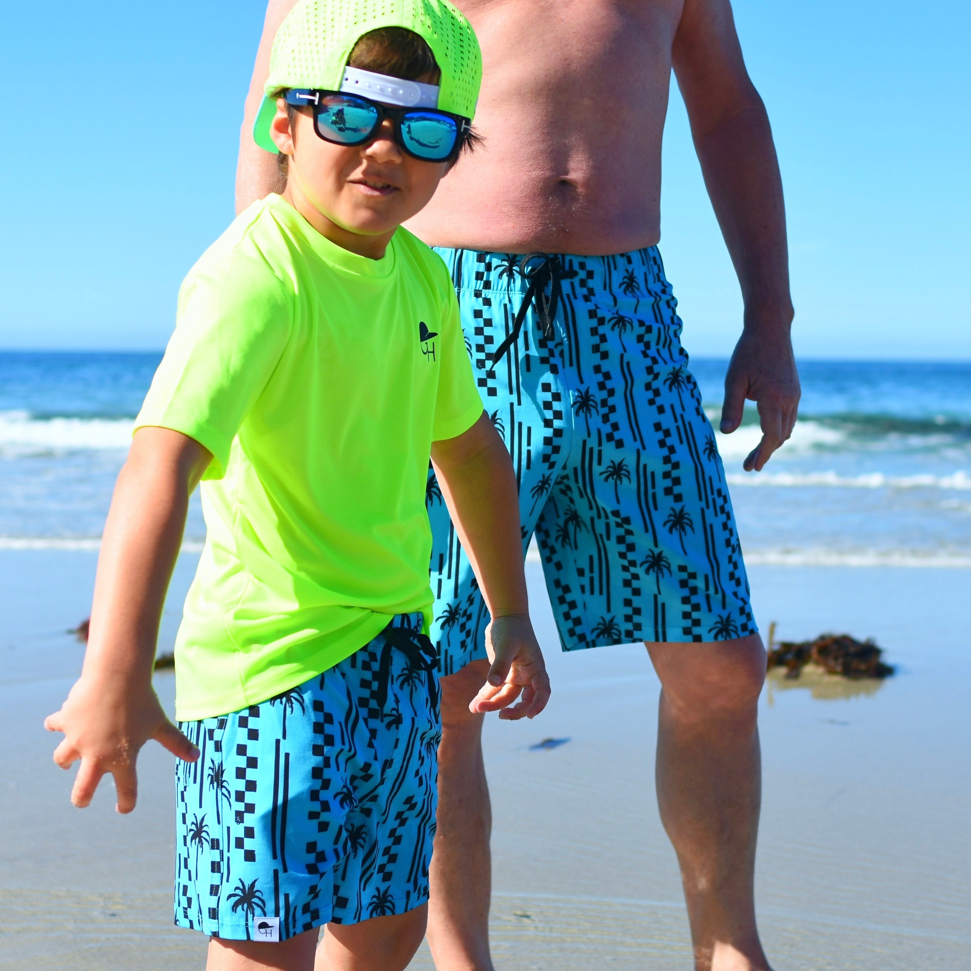 Palm Check Performance Lined Hybrid Swim Shorts