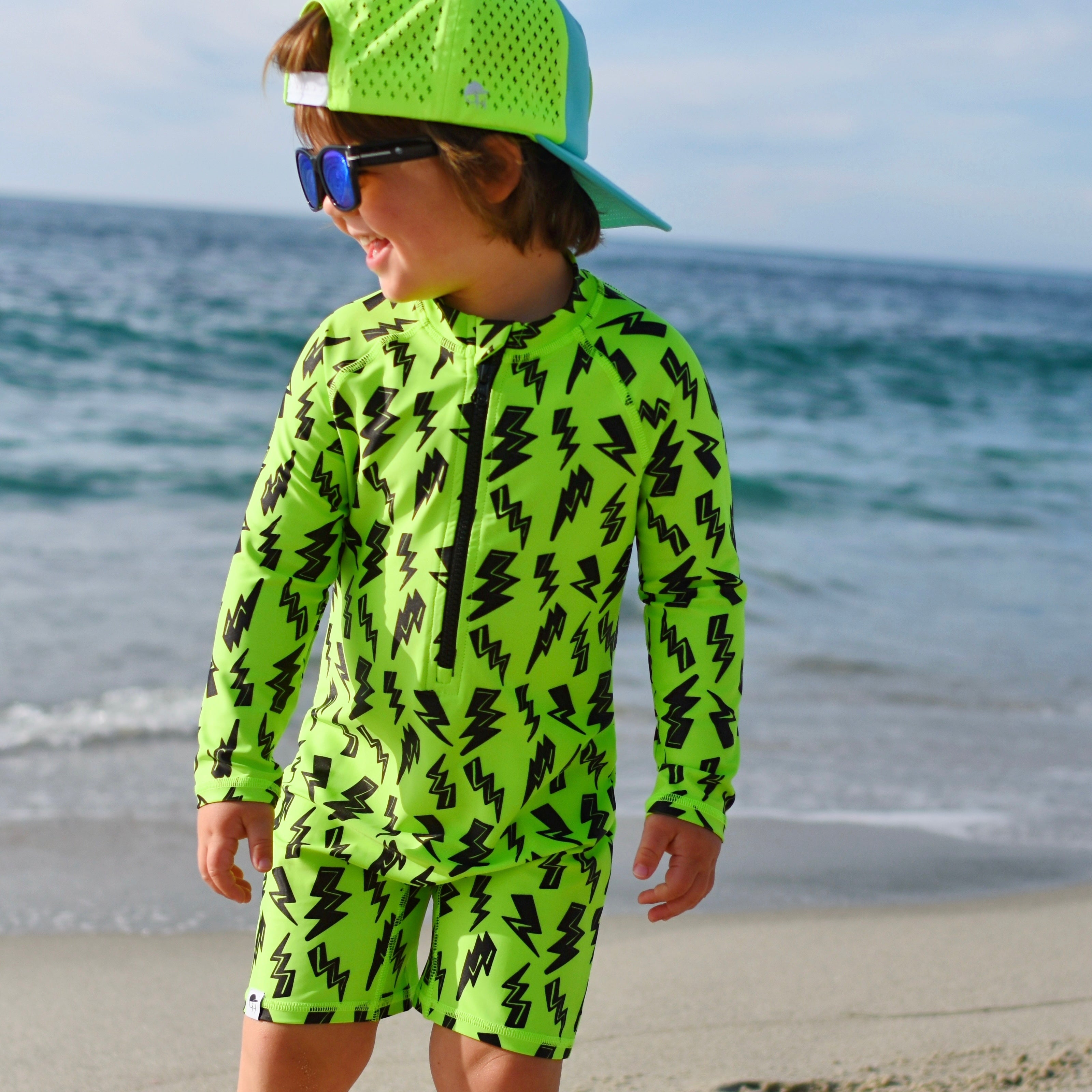 Neon Bolt Spotfast™ Long Sleeve Sunsuit