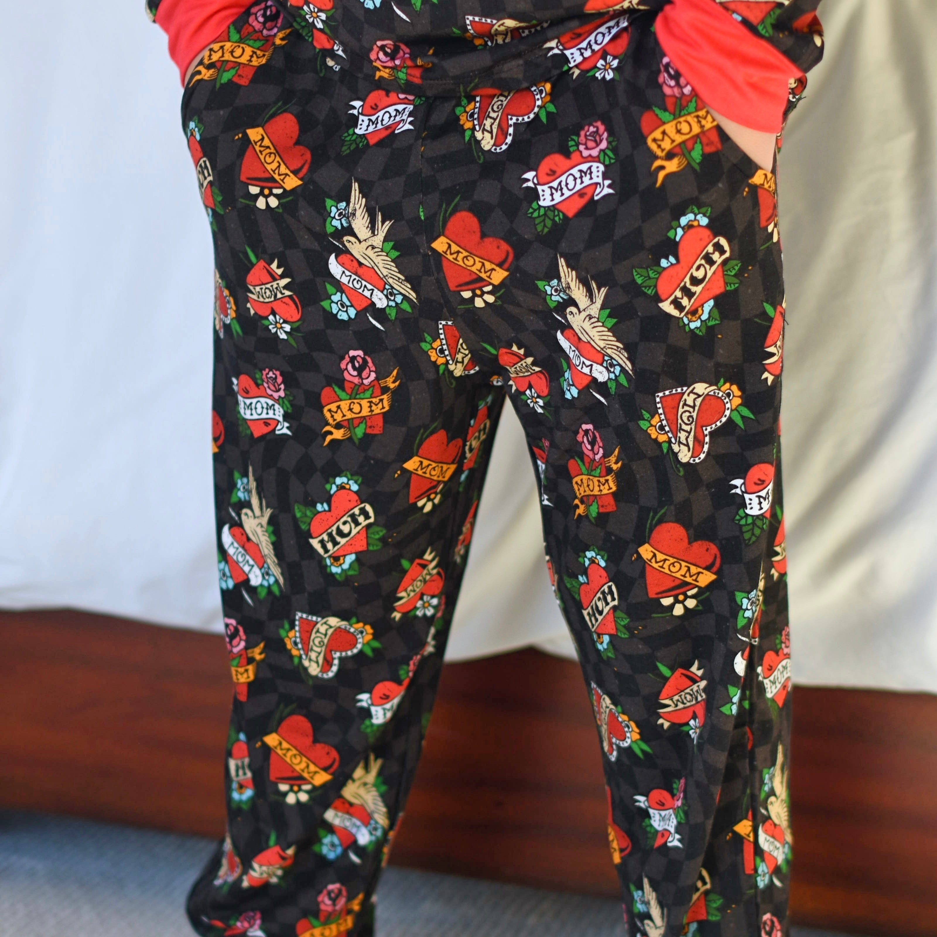 Mom Tattoo Bamboo Long Sleeve Jogger Pajamas