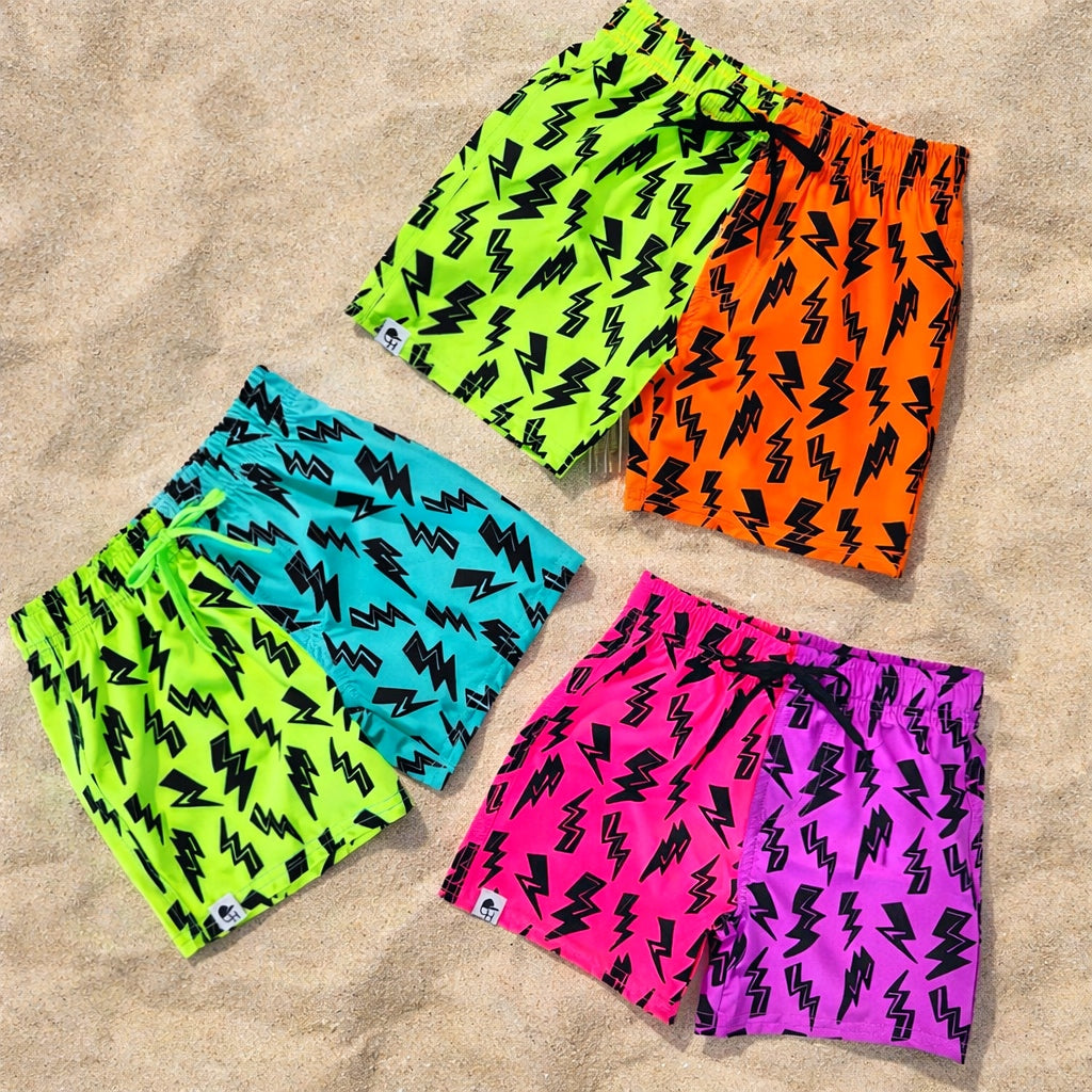 Bolt Color Block Neon Spotfast™ Hybrid Swim Shorts
