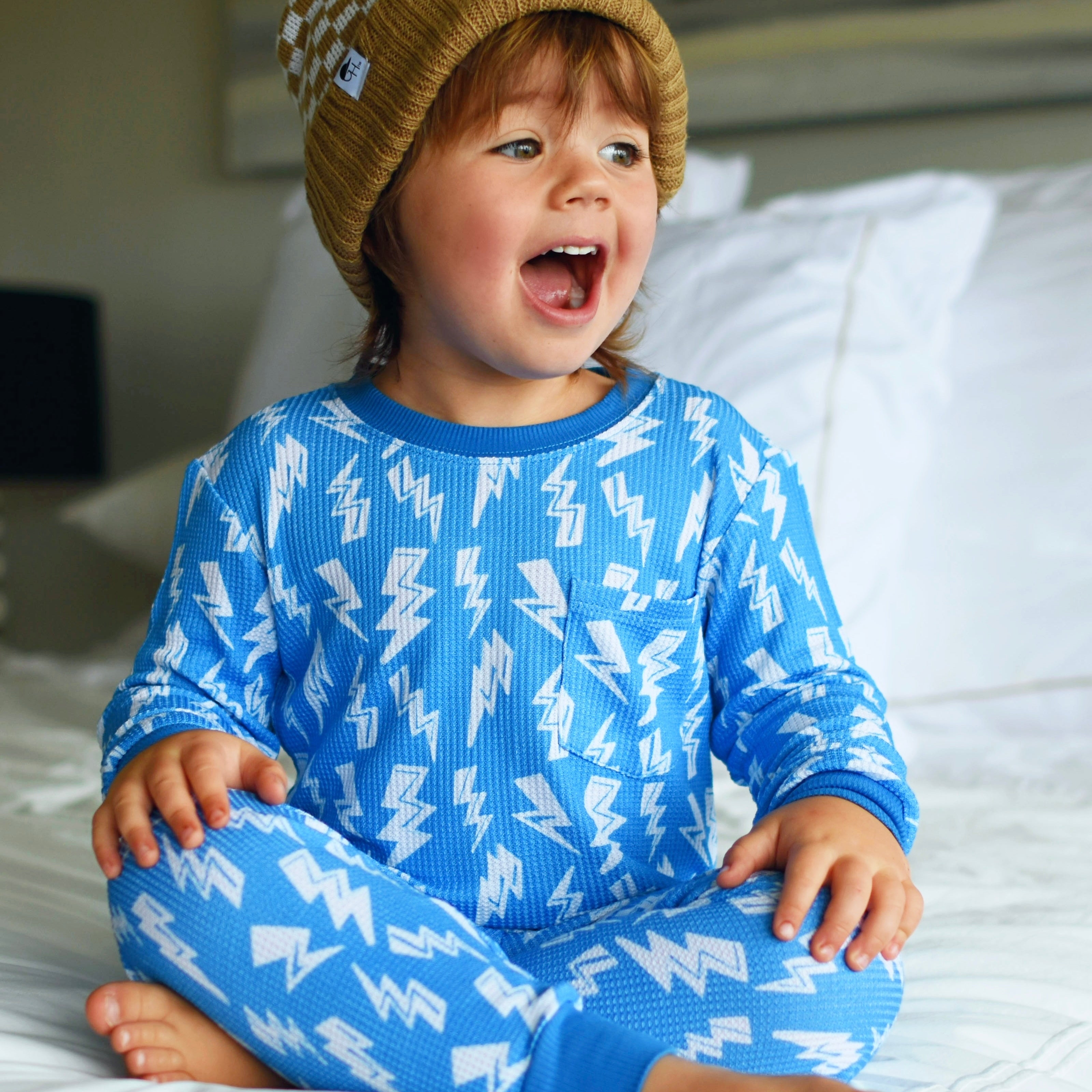Waffle Bamboo Long Sleeve Pajamas