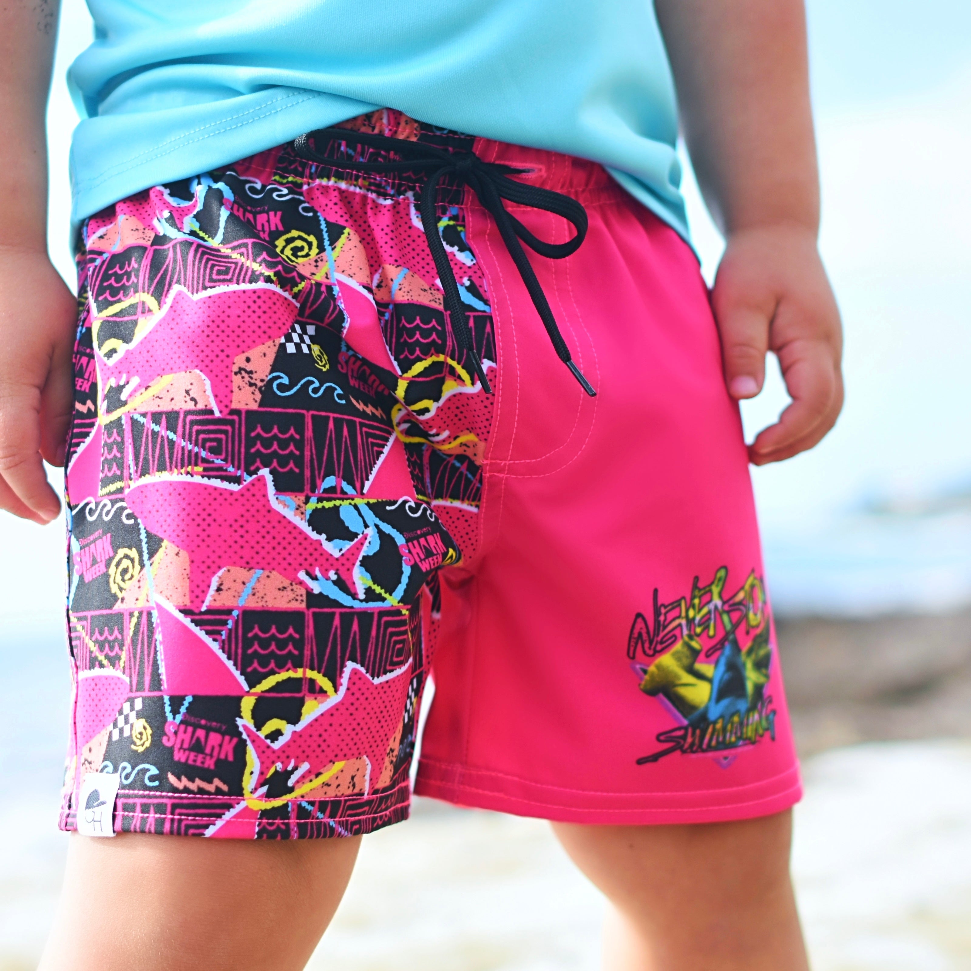 Shark Week Colorblock Hybrid Swim Shorts