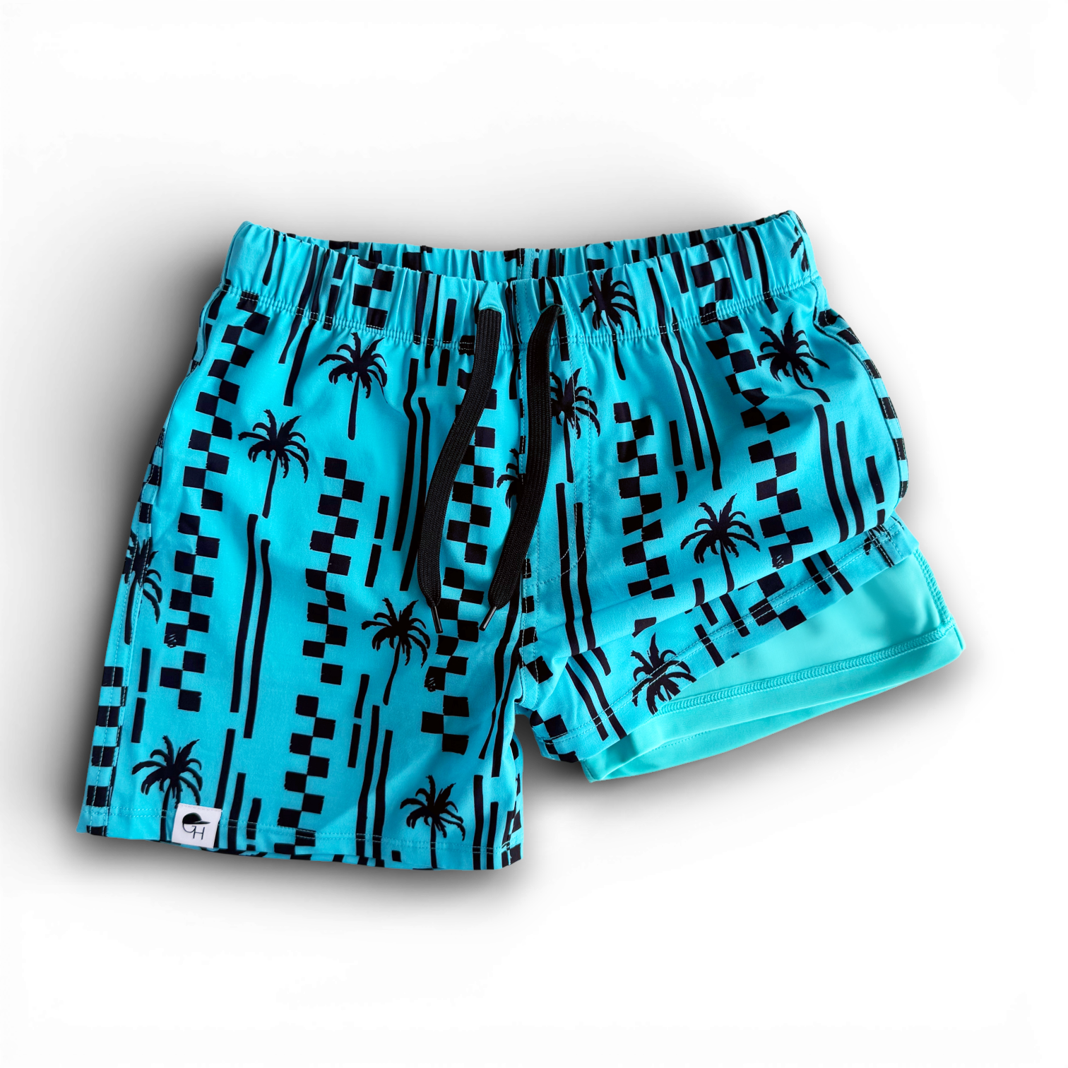 Palm Check Performance Lined Hybrid Swim Shorts