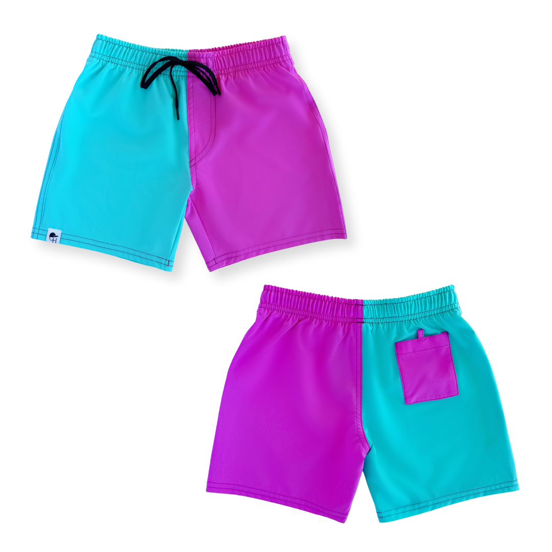 Neon Spotfast™ Color Block Hybrid Swim Shorts