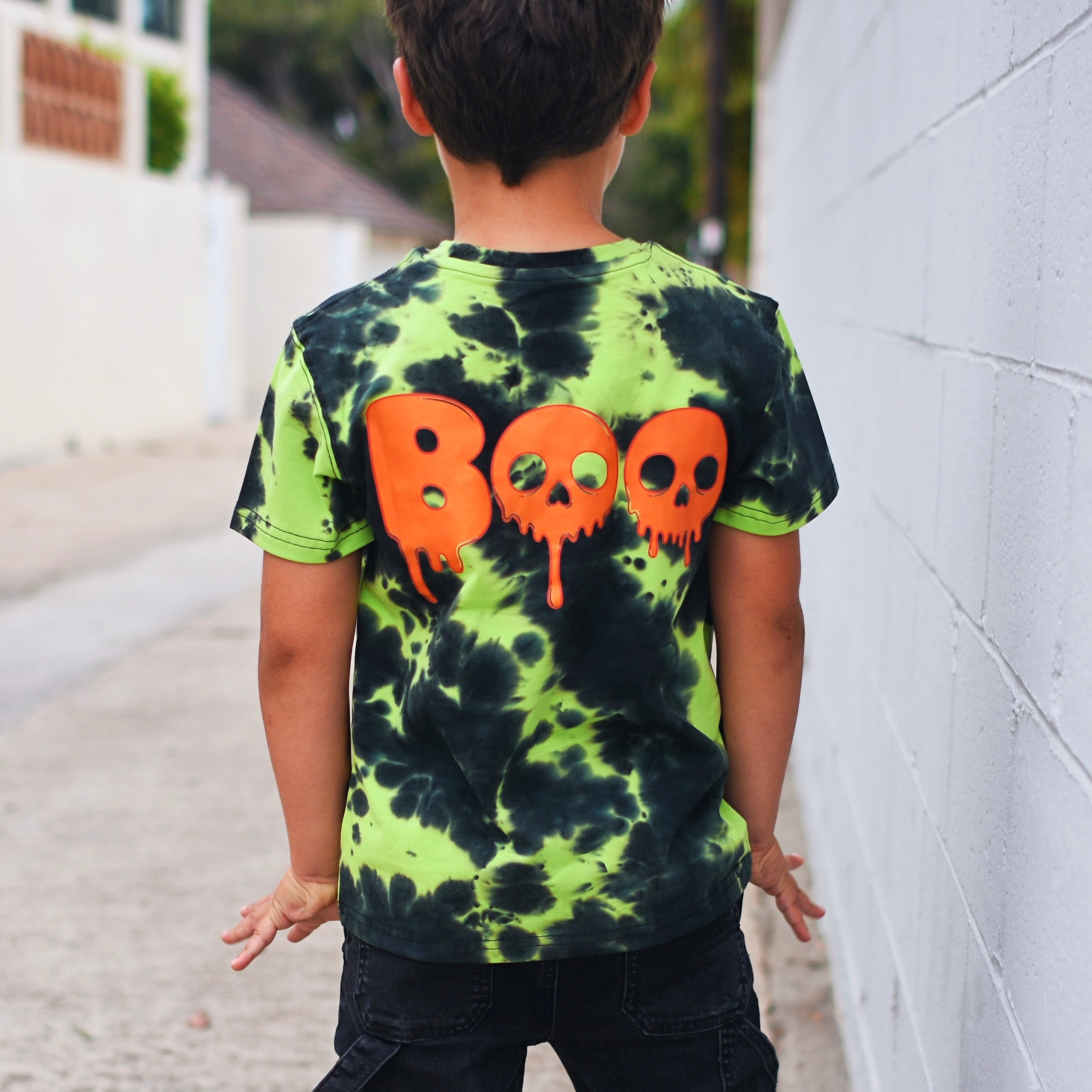 Halloween Acid Wash Cotton Tee